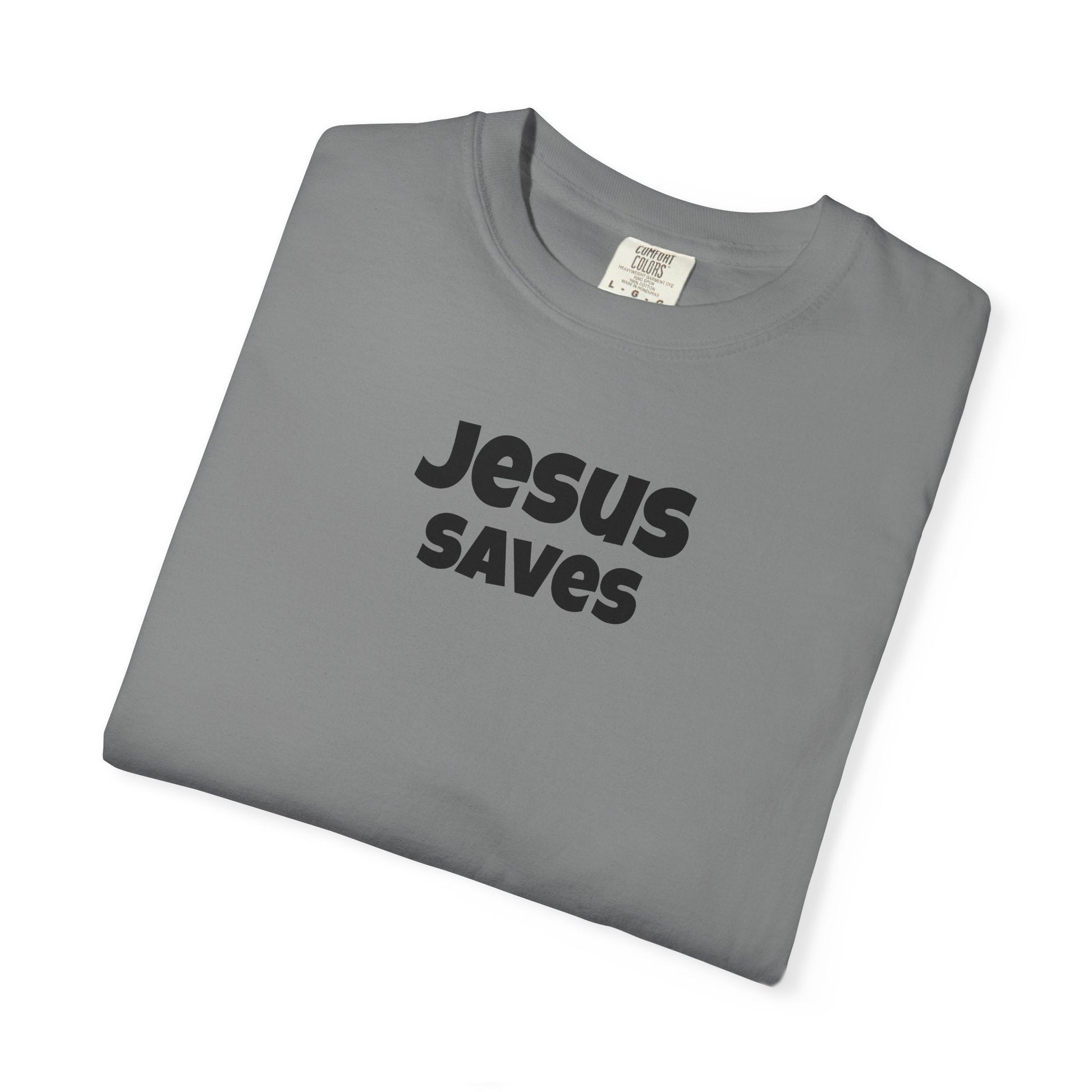 Jesus Saves Minimal Script Tee - Mantle x Whitecloak