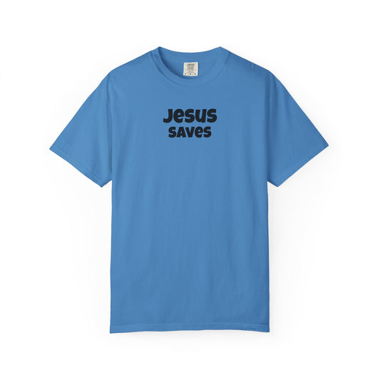 Jesus Saves Minimal Script Tee - Mantle x Whitecloak