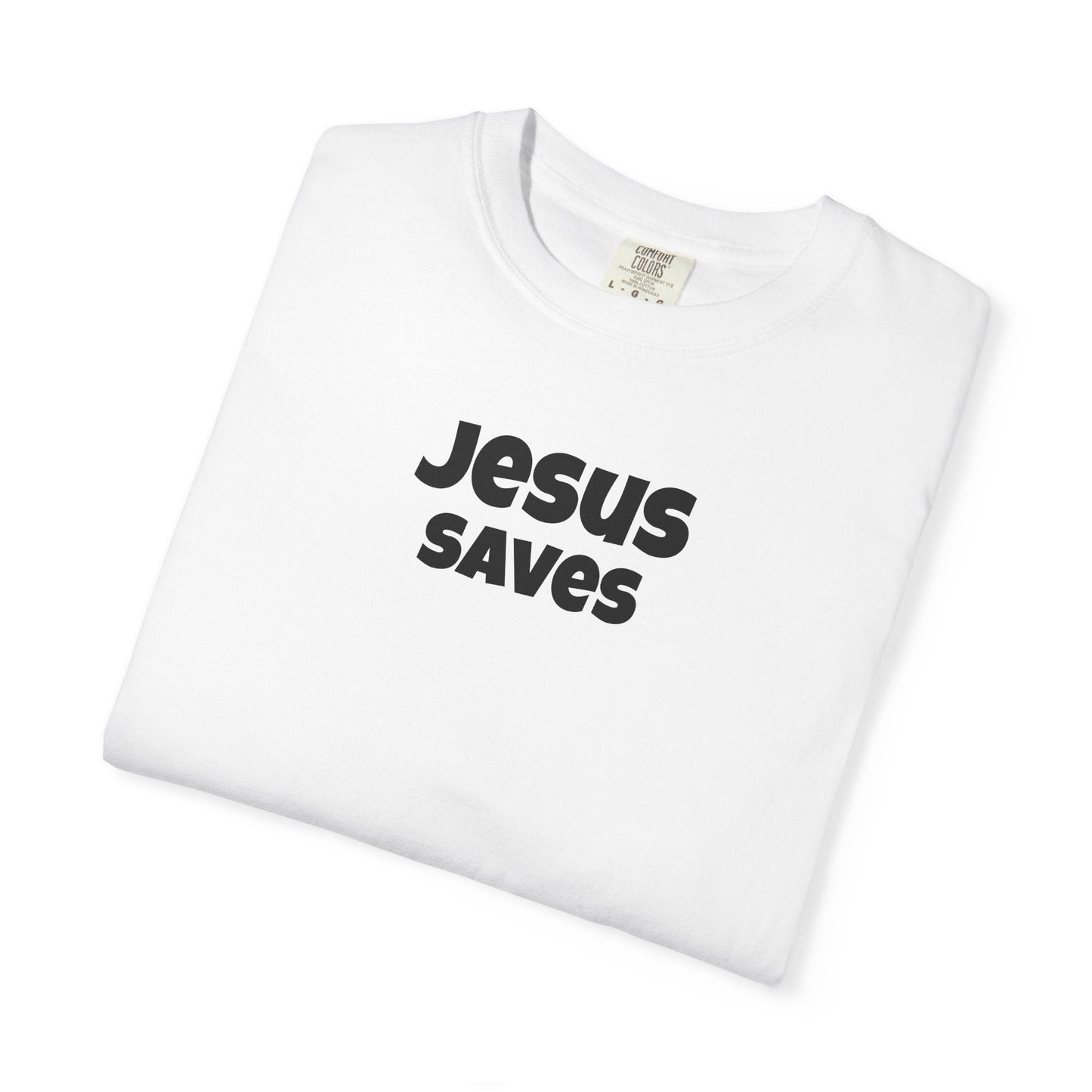 Jesus Saves Minimal Script Tee - Mantle x Whitecloak