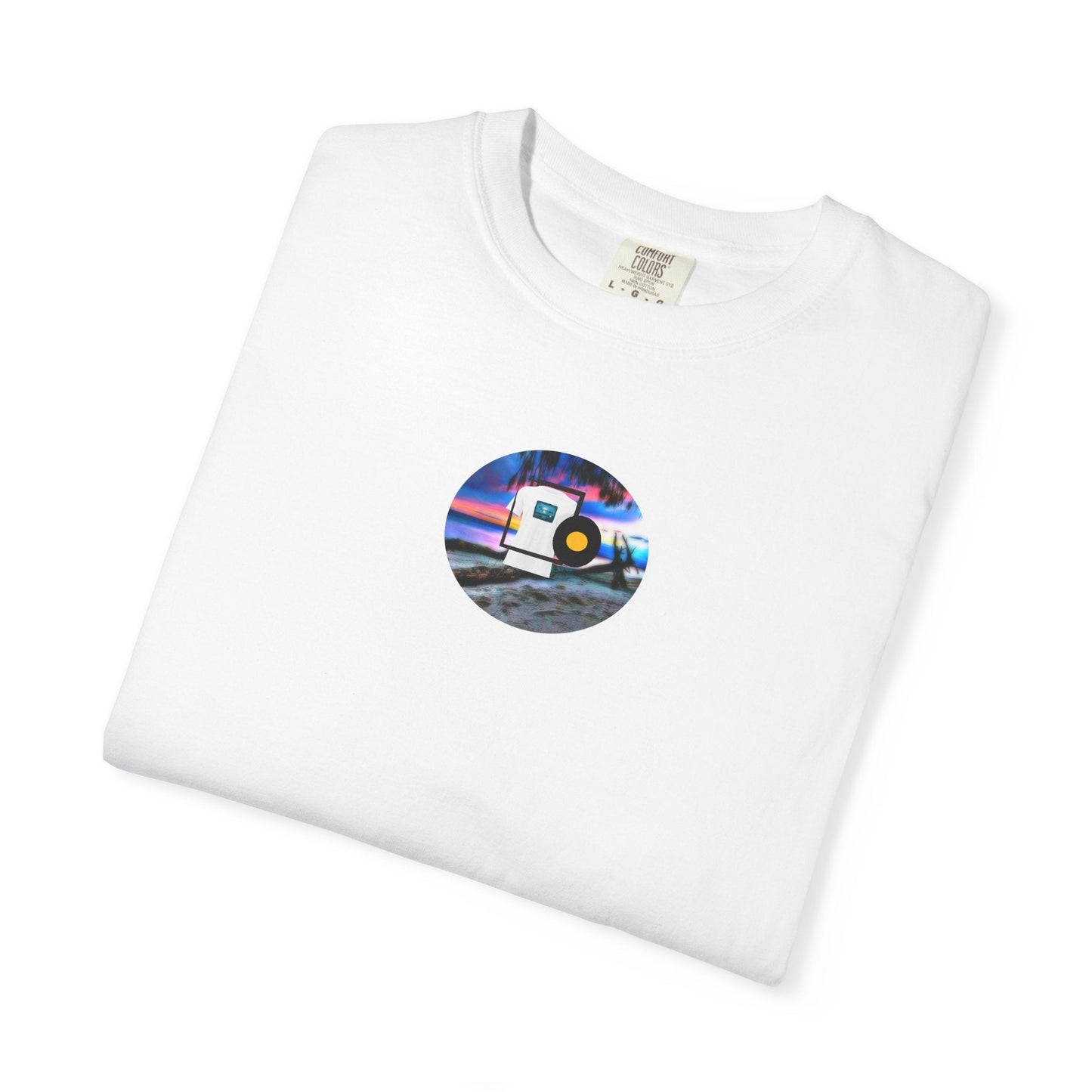 Neon Sun Clip Art Mountain Van Tee - Mantleshop