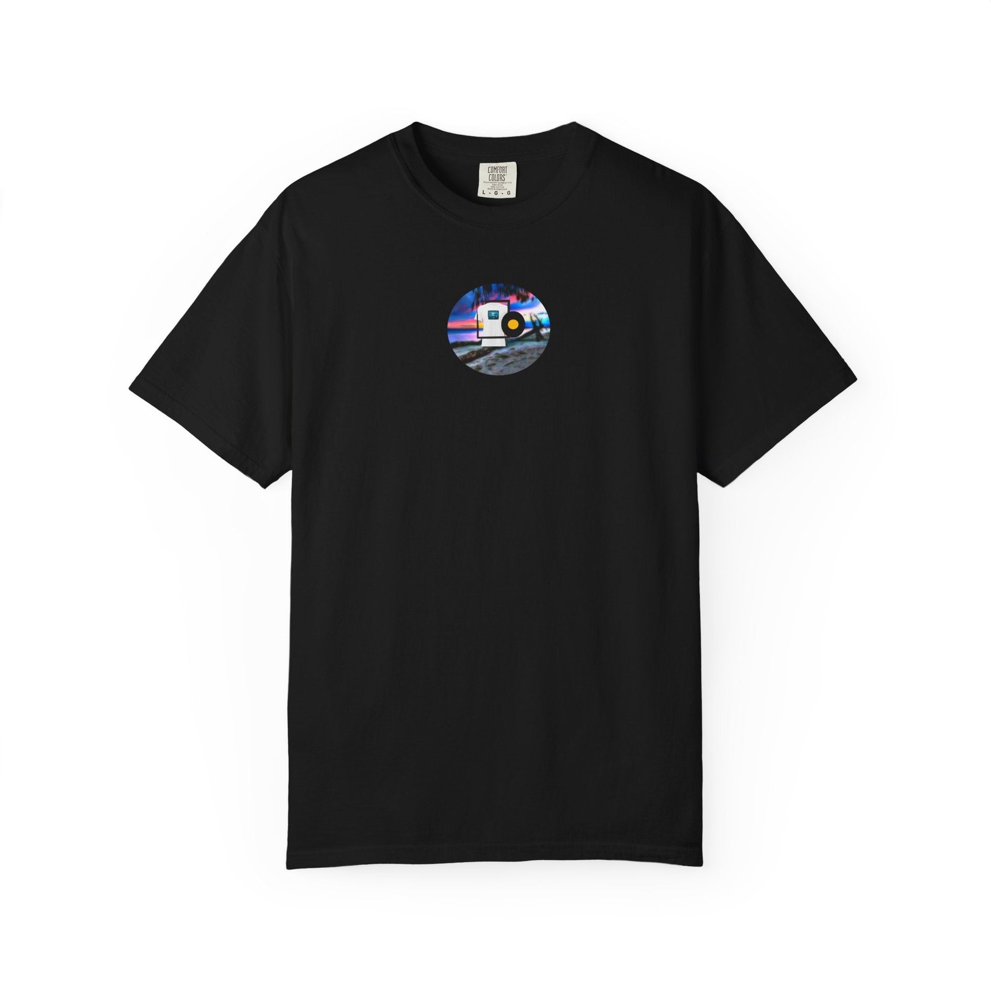 Neon Sun Clip Art Mountain Van Tee - Mantleshop