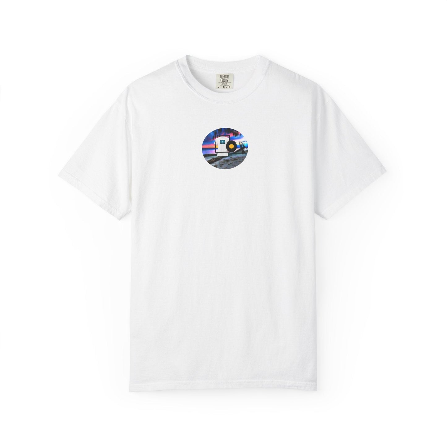 Neon Sun Clip Art Mountain Van Tee - Mantleshop