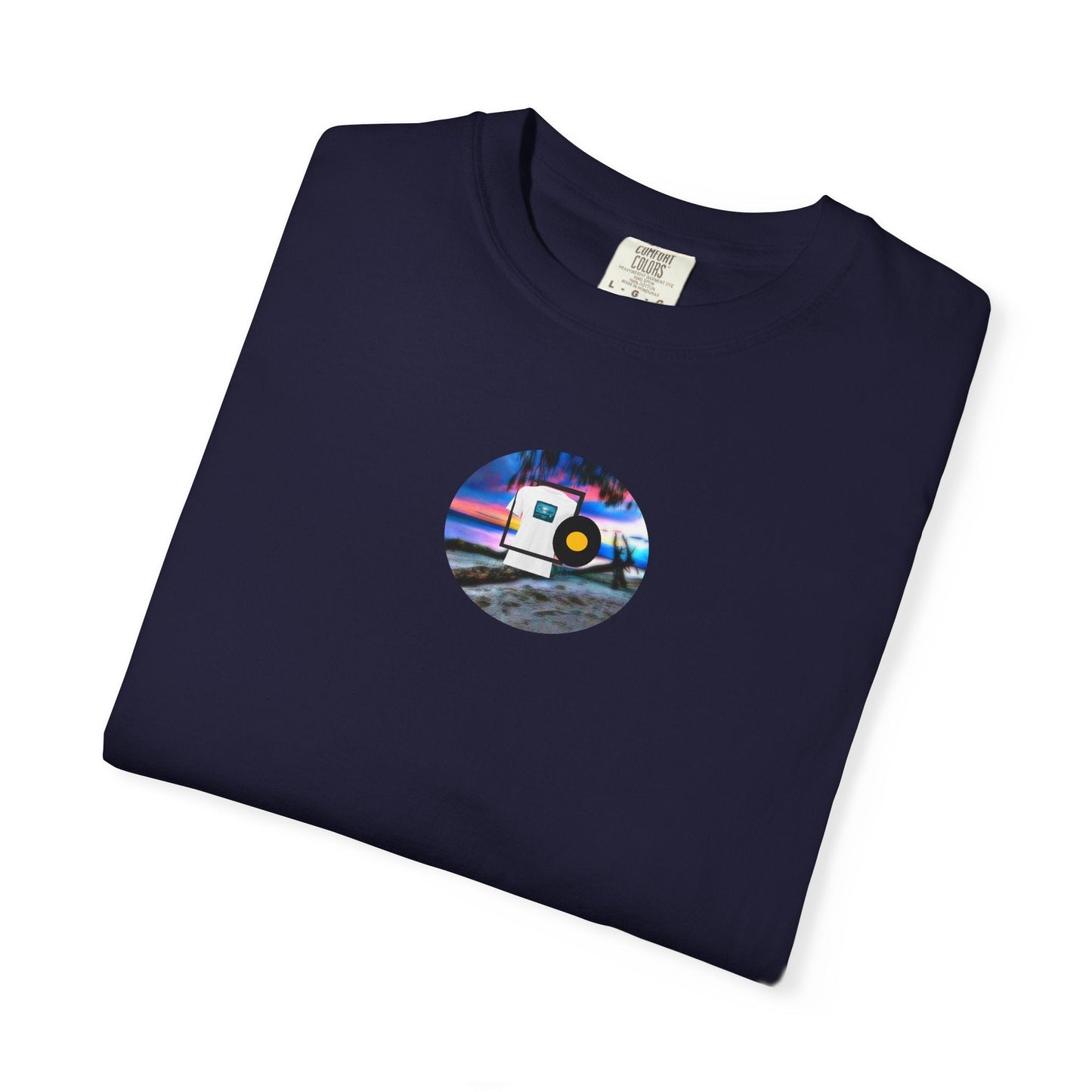 Neon Sun Clip Art Mountain Van Tee - Mantleshop