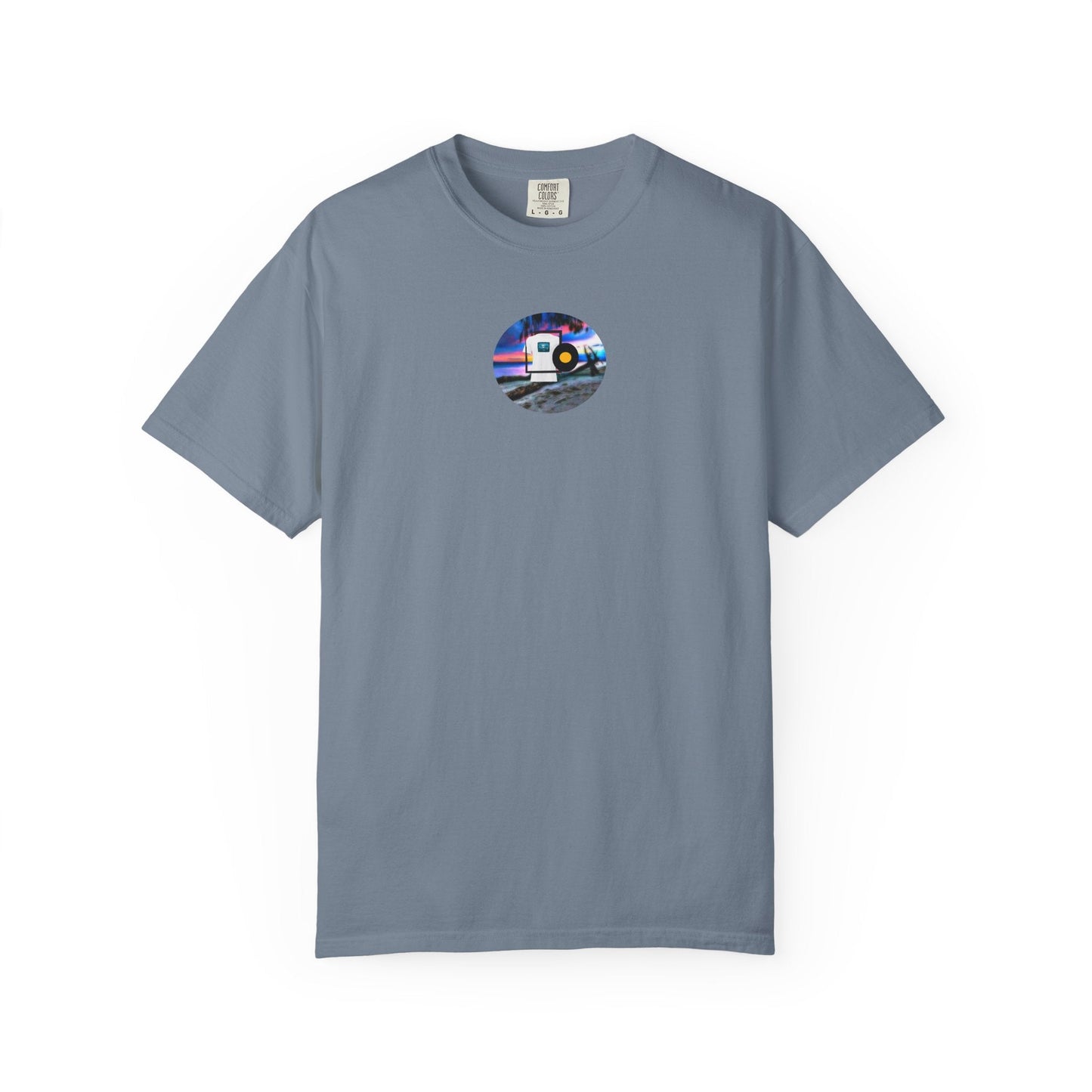 Neon Sun Clip Art Mountain Van Tee - Mantleshop