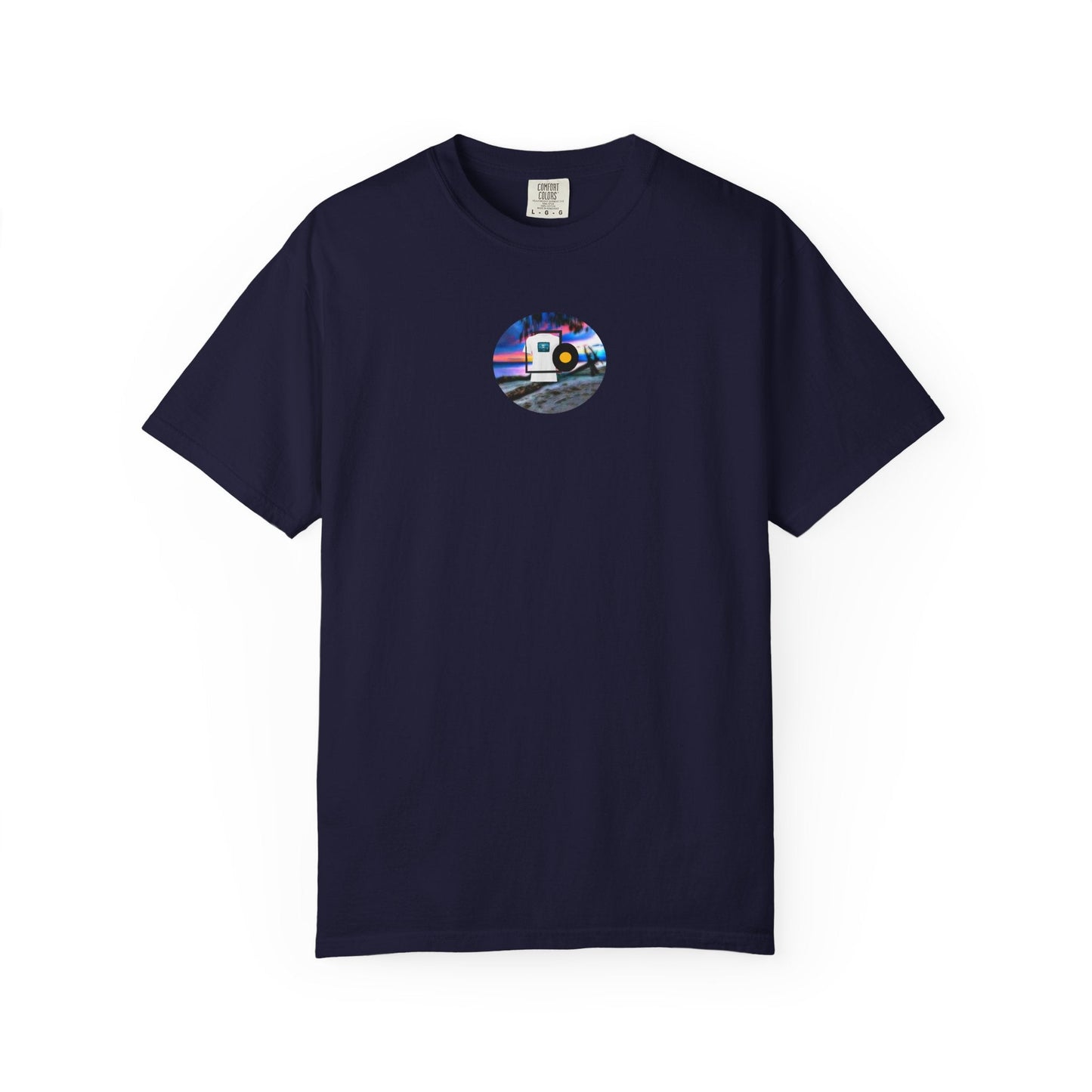 Neon Sun Clip Art Mountain Van Tee - Mantleshop