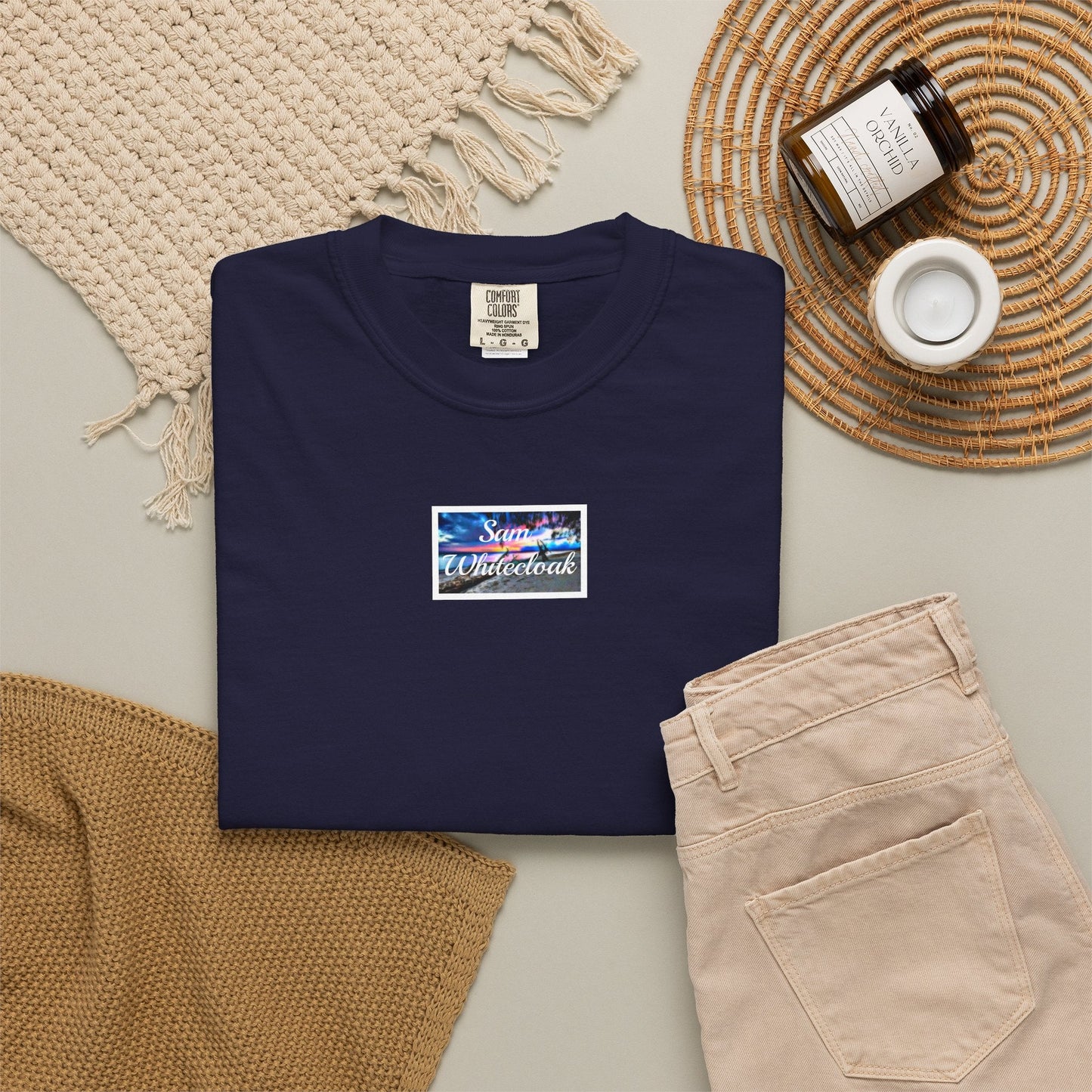 Neon Wave Text T-Shirt - Mantle x Whitecloak