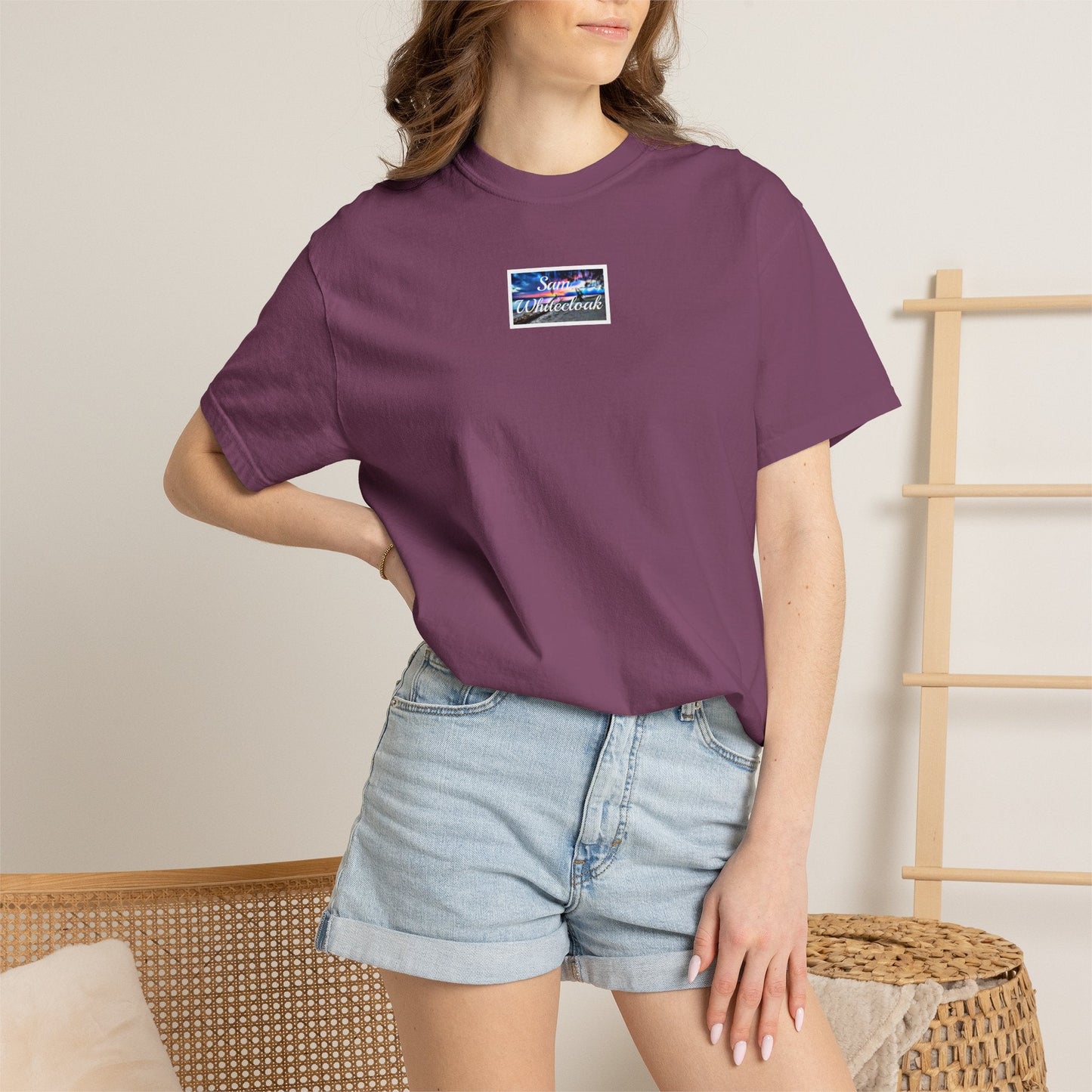 Neon Wave Text T-Shirt - Mantle x Whitecloak