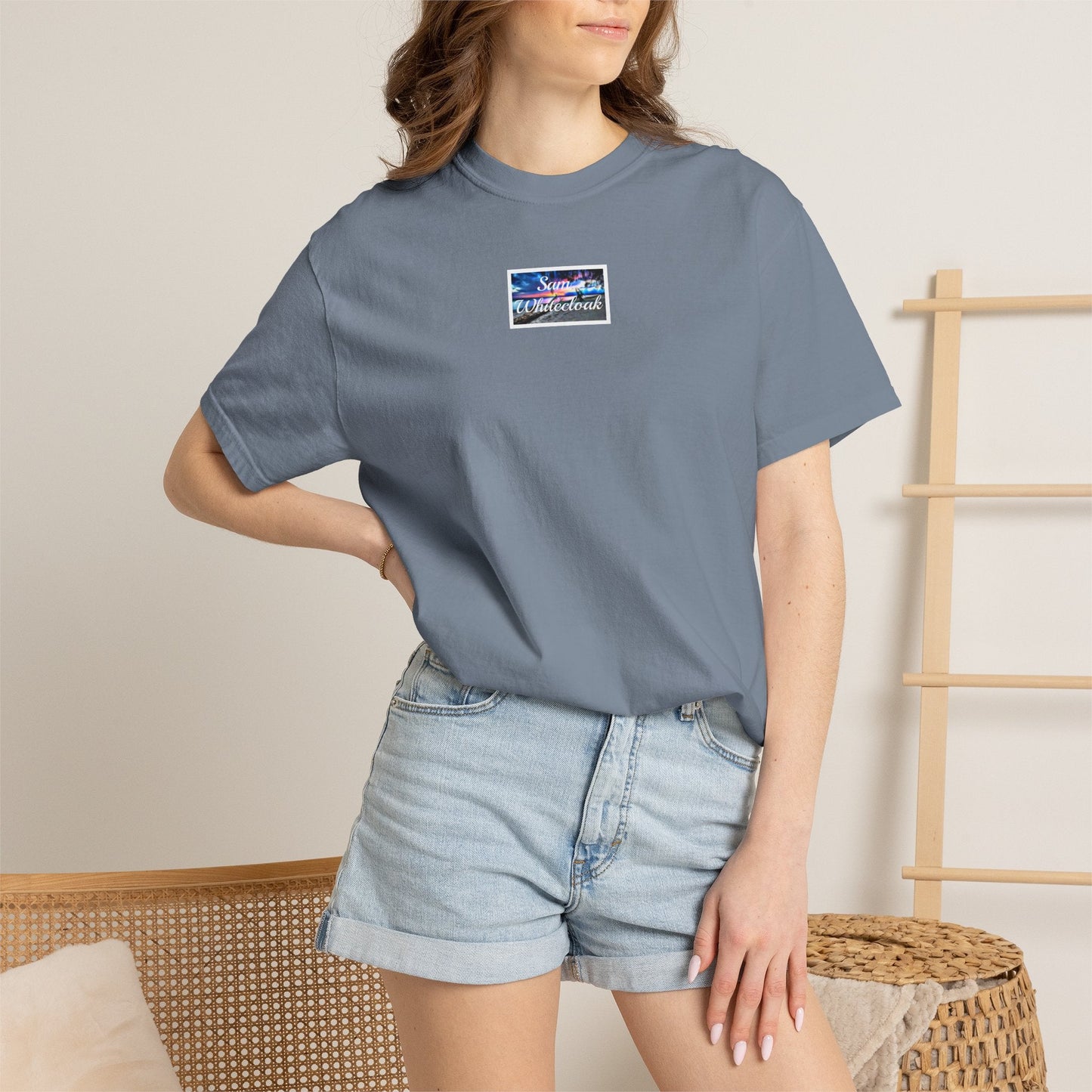Neon Wave Text T-Shirt - Mantle x Whitecloak