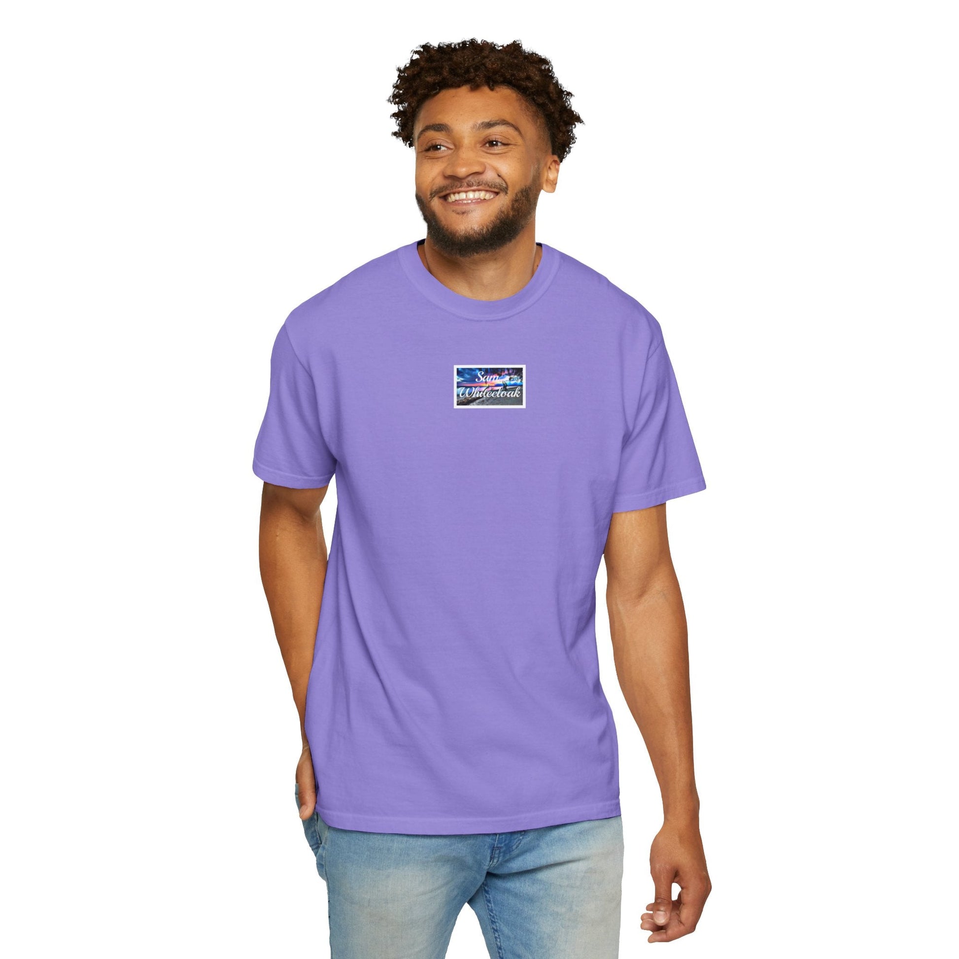 Neon Wave Text T-Shirt - Mantle x Whitecloak