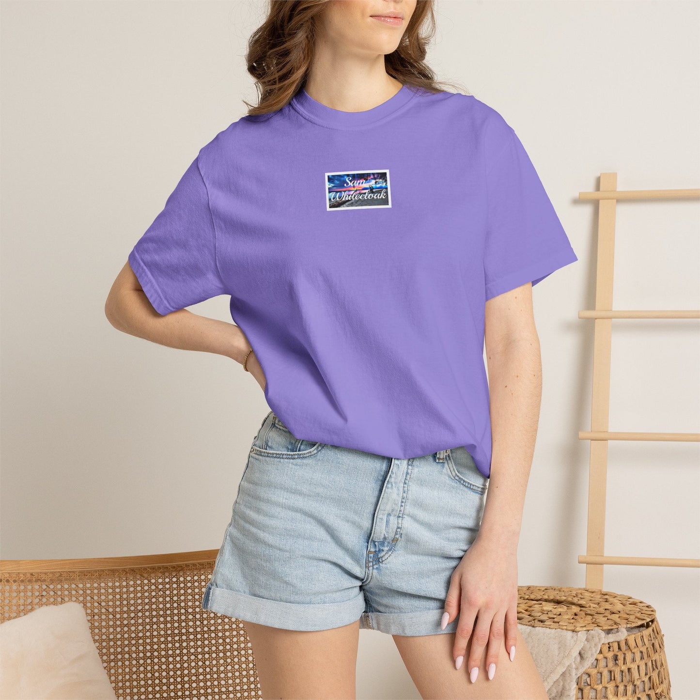 Neon Wave Text T-Shirt - Mantle x Whitecloak