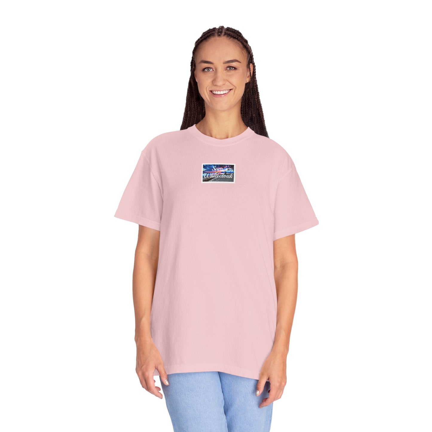 Neon Wave Text T-Shirt - Mantle x Whitecloak