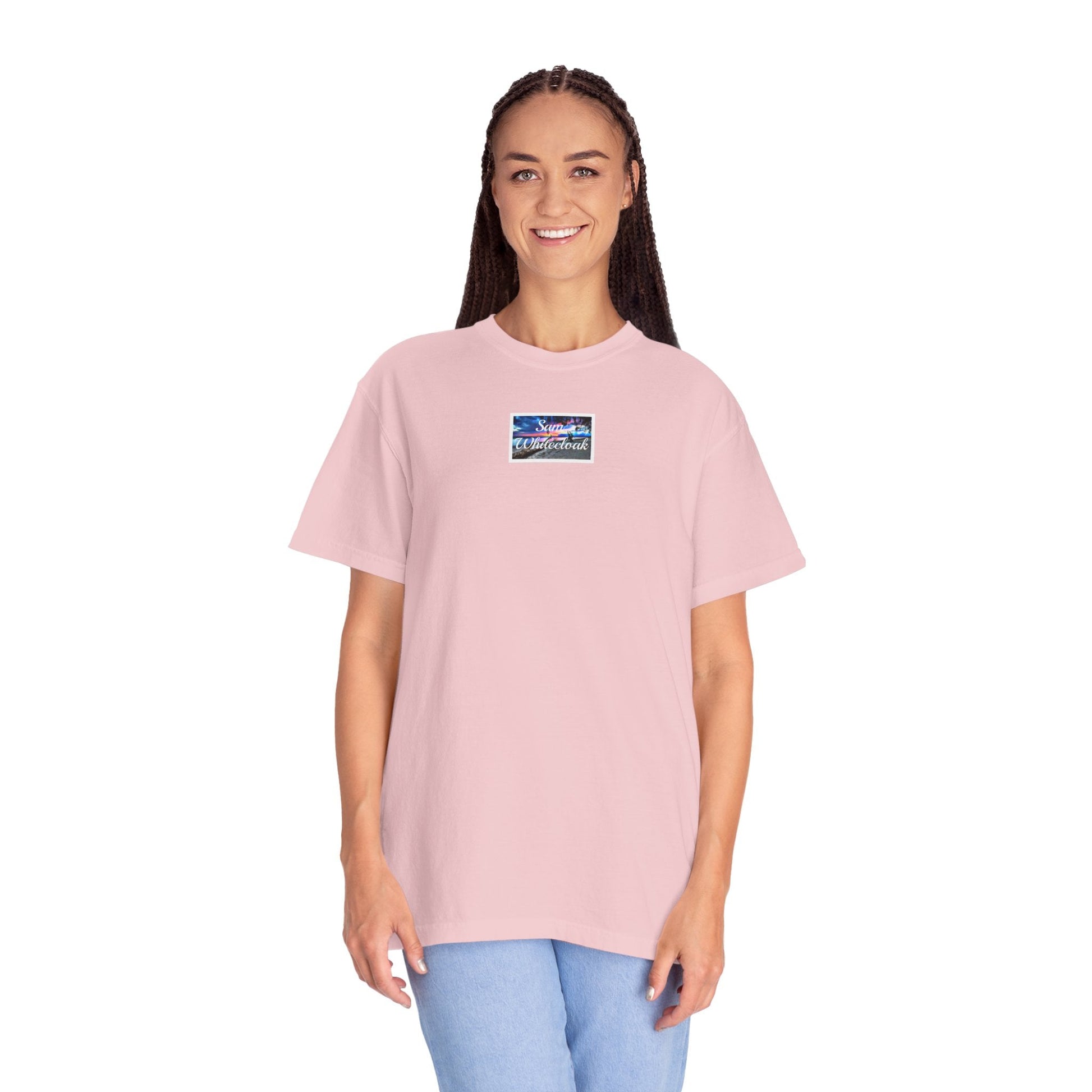 Neon Wave Text T-Shirt - Mantle x Whitecloak