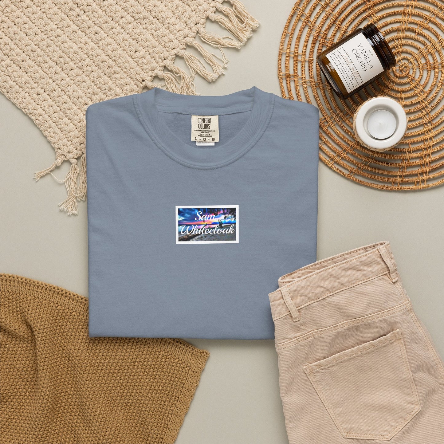Neon Wave Text T-Shirt - Mantle x Whitecloak