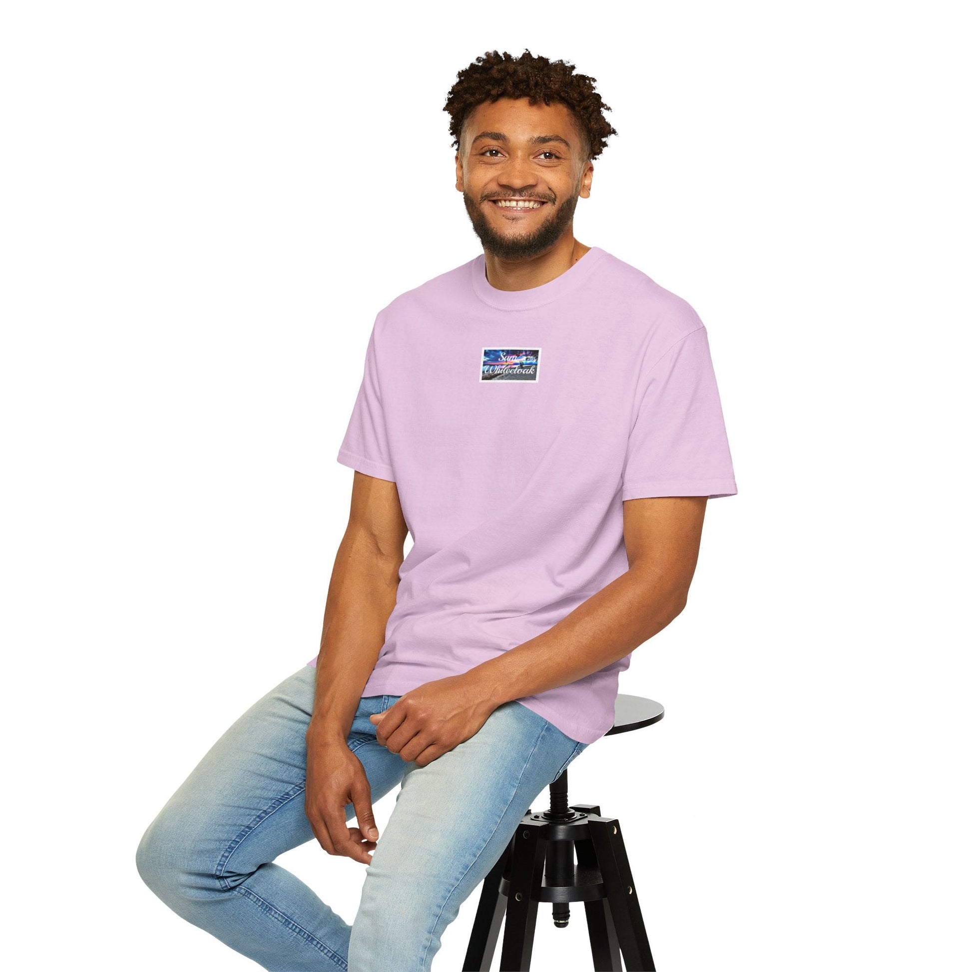 Neon Wave Text T-Shirt - Mantle x Whitecloak