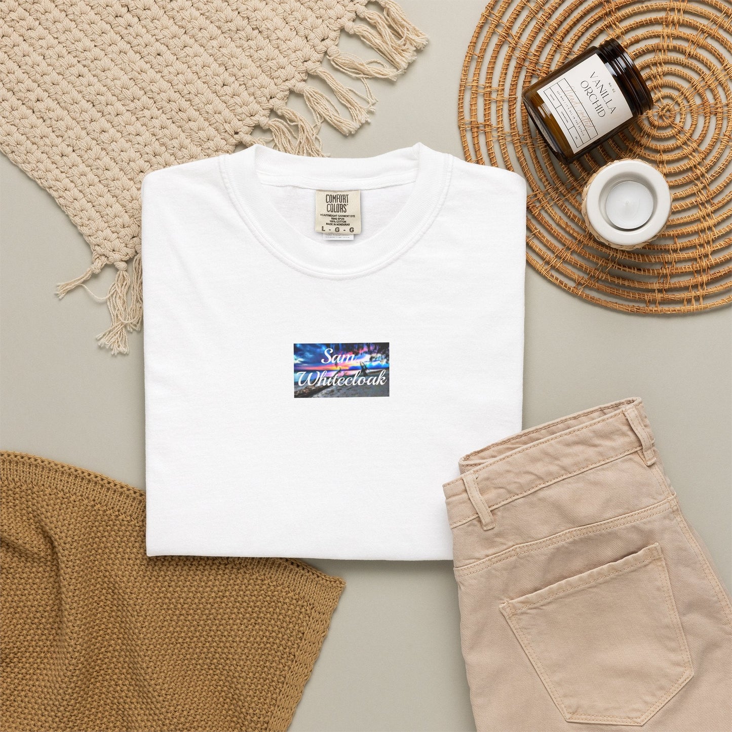 Neon Wave Text T-Shirt - Mantle x Whitecloak