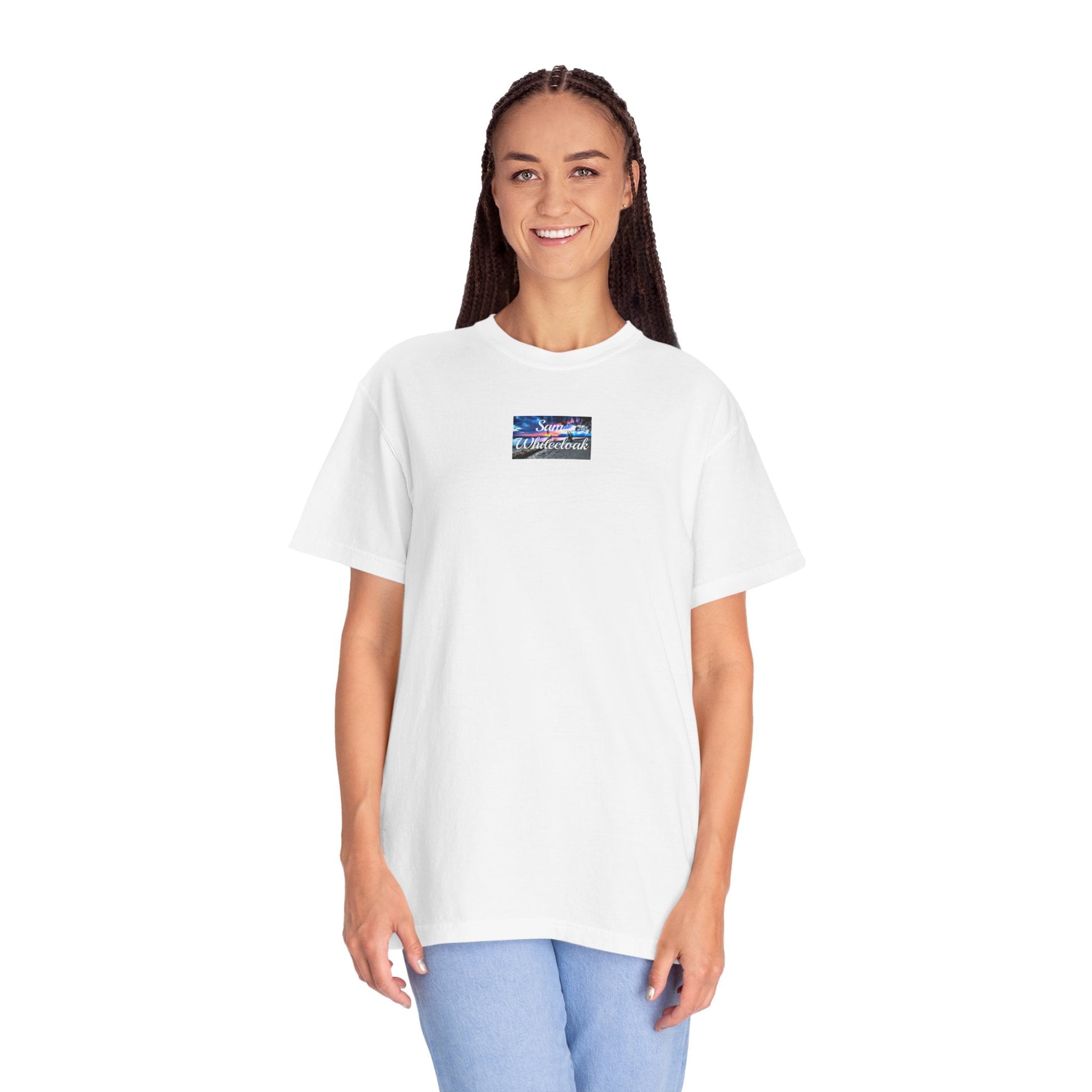 Neon Wave Text T-Shirt - Mantle x Whitecloak