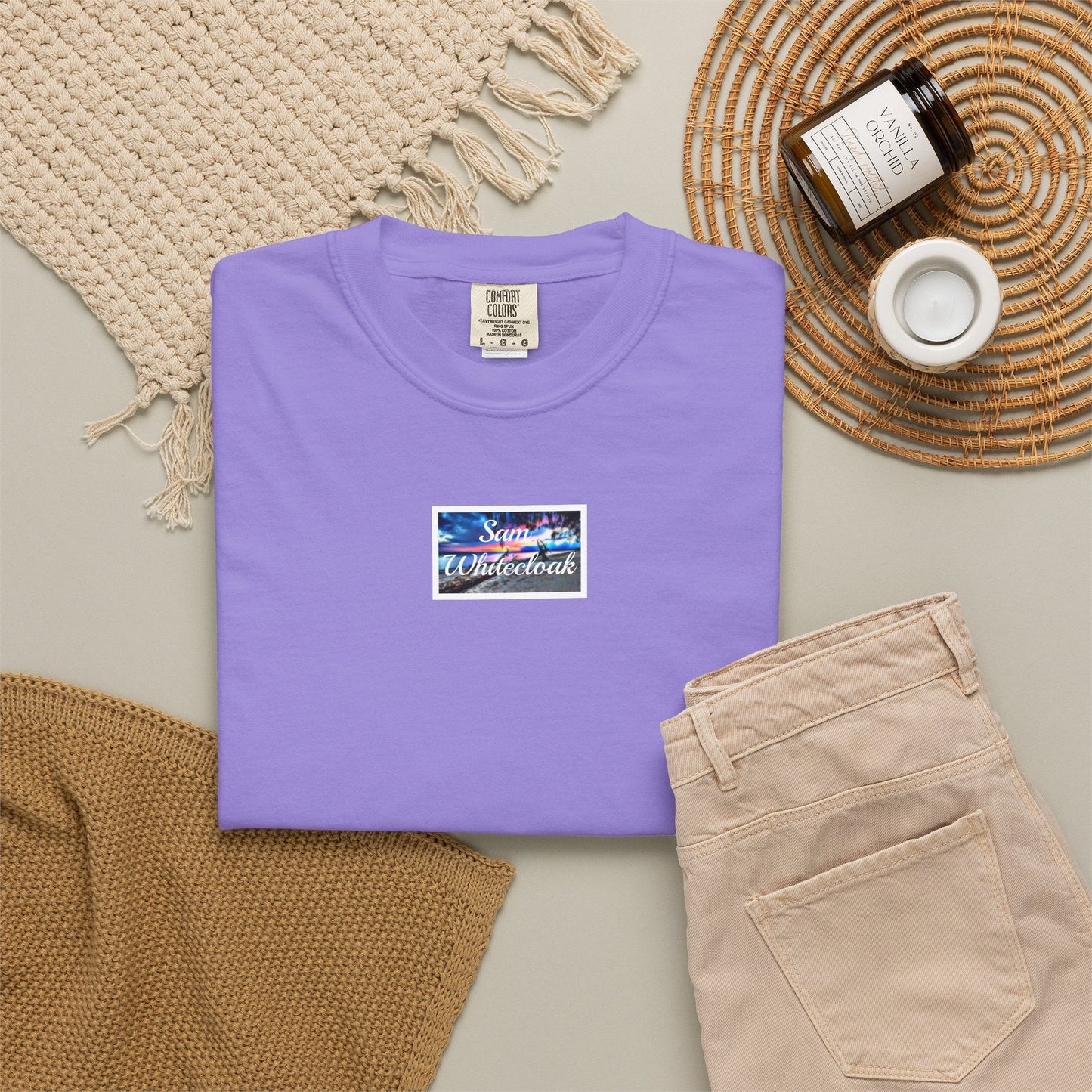 Neon Wave Text T-Shirt - Mantle x Whitecloak