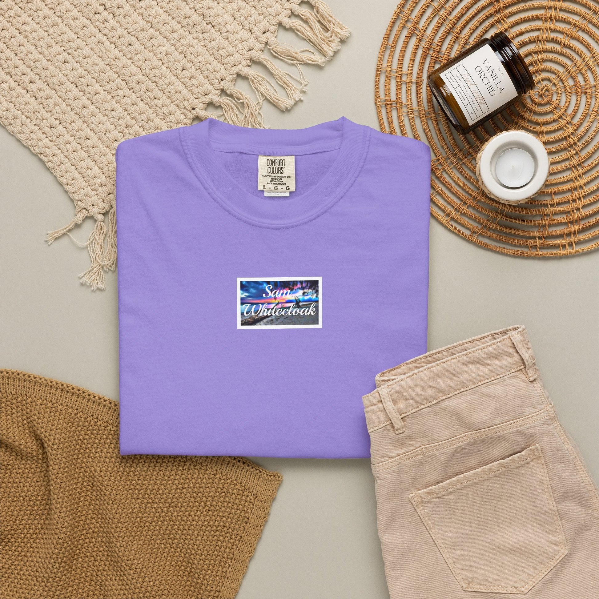 Neon Wave Text T-Shirt - Mantle x Whitecloak