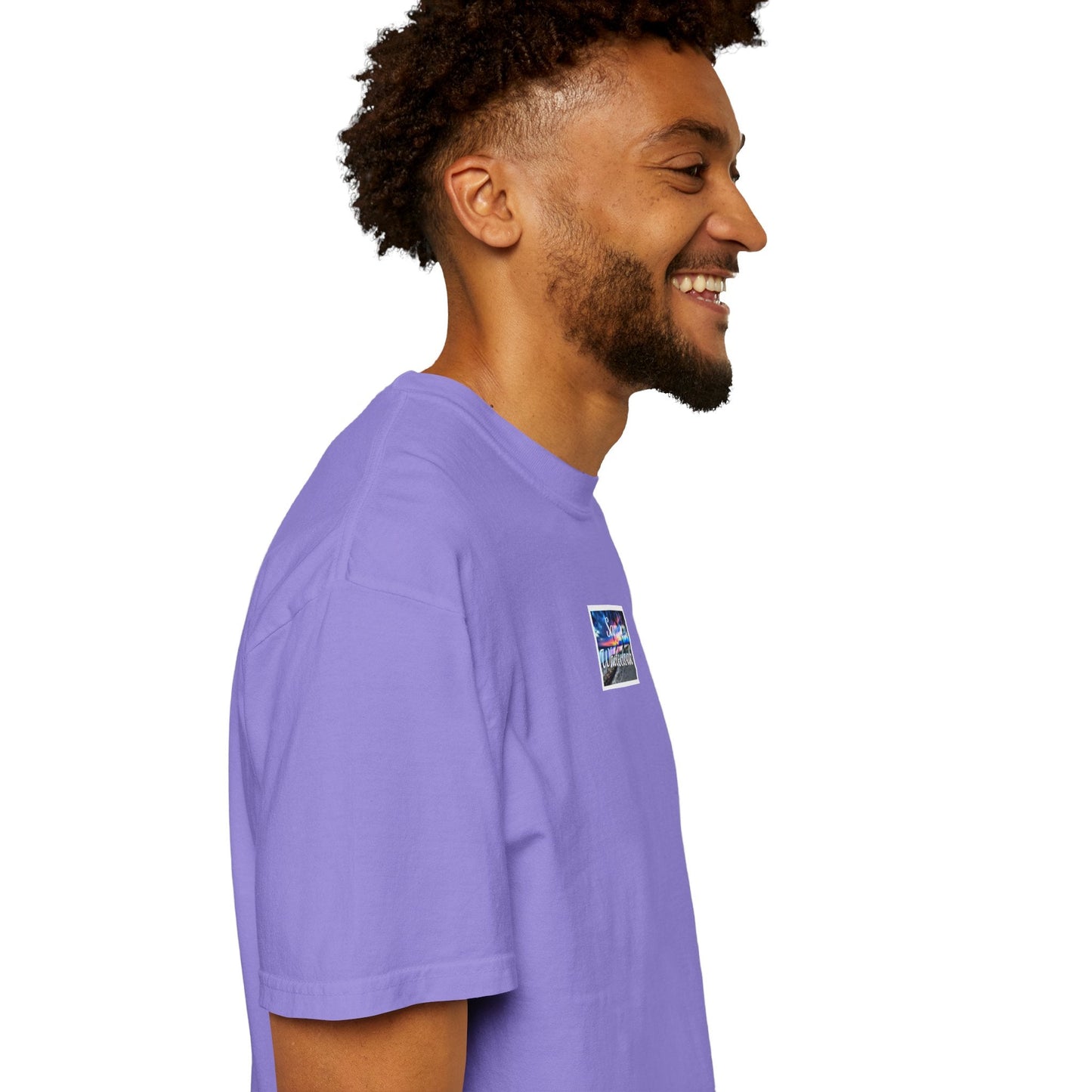 Neon Wave Text T-Shirt - Mantle x Whitecloak