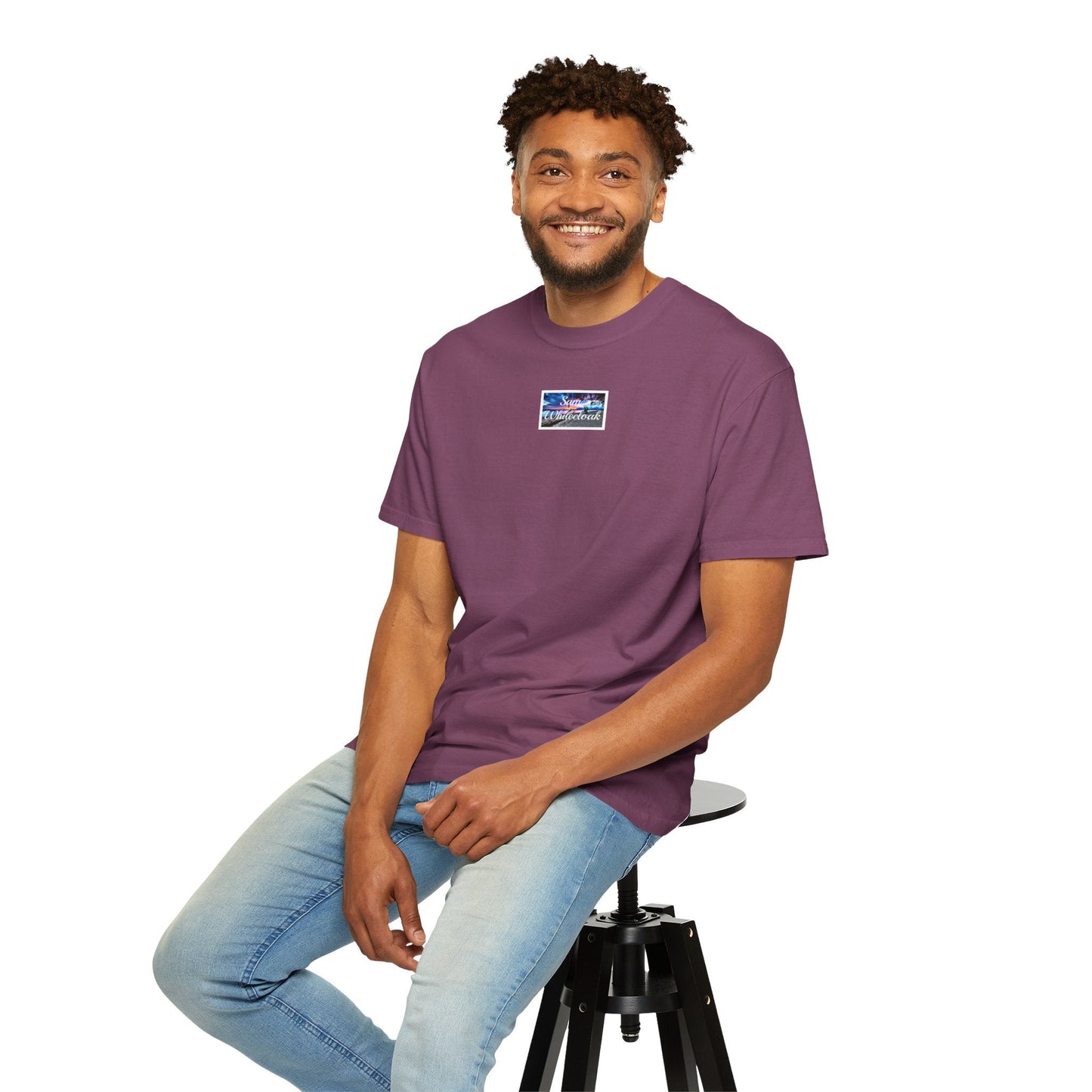 Neon Wave Text T-Shirt - Mantle x Whitecloak