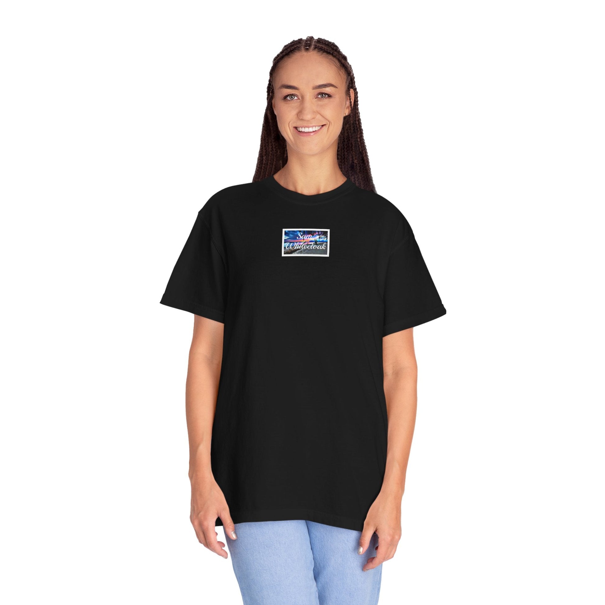 Neon Wave Text T-Shirt - Mantle x Whitecloak