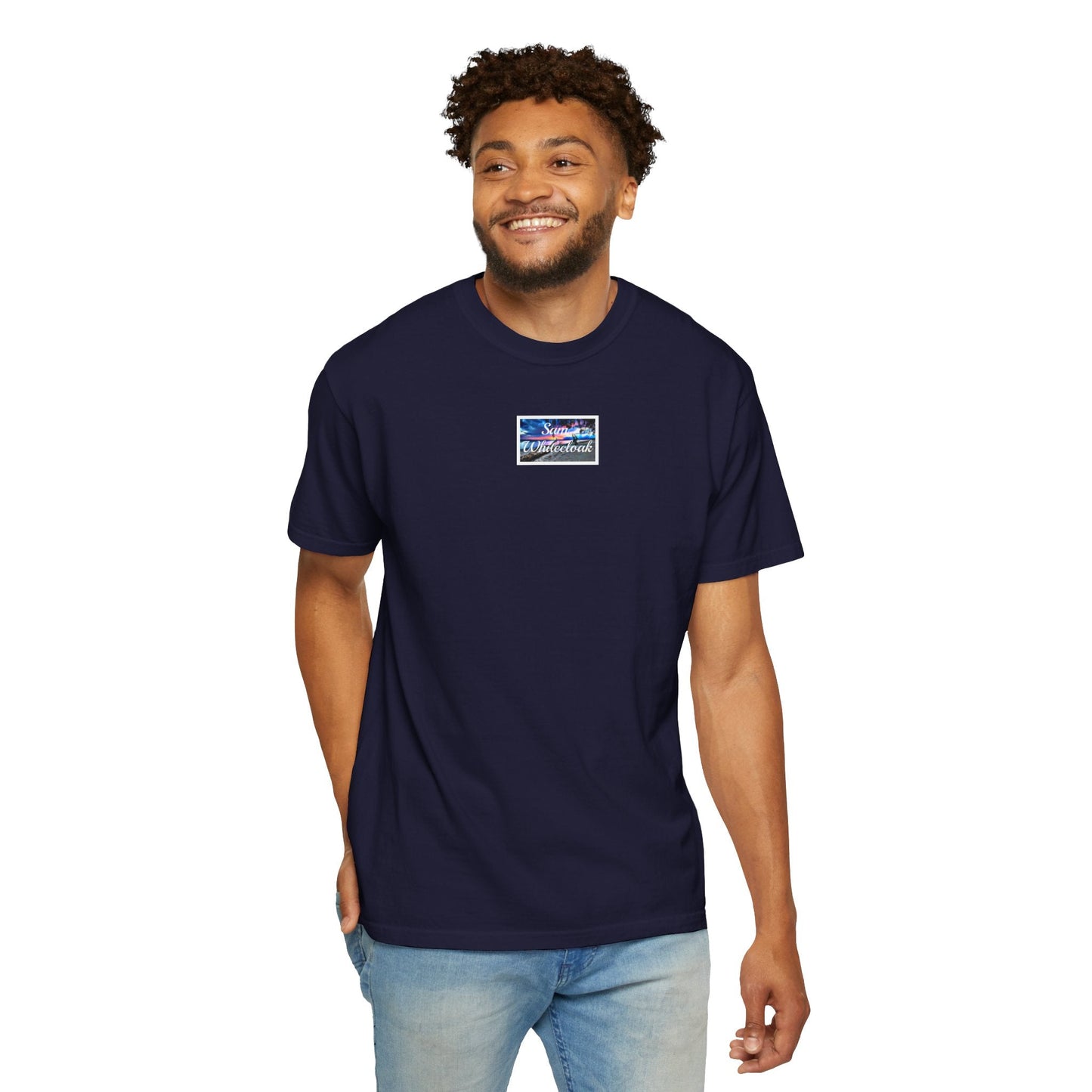 Neon Wave Text T-Shirt - Mantle x Whitecloak