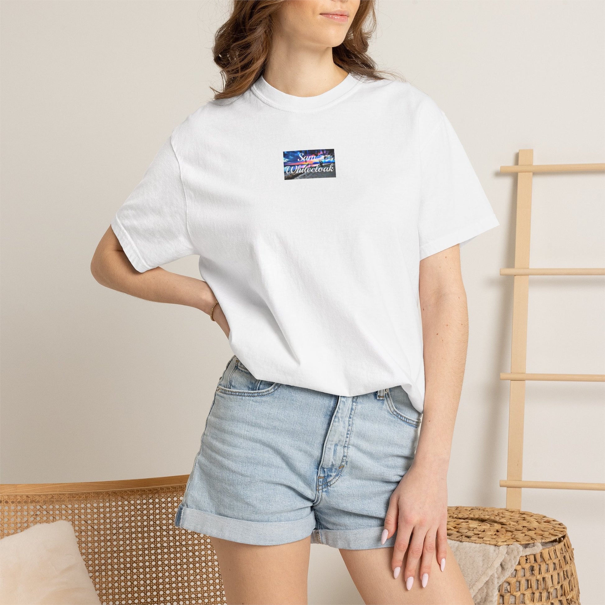 Neon Wave Text T-Shirt - Mantle x Whitecloak