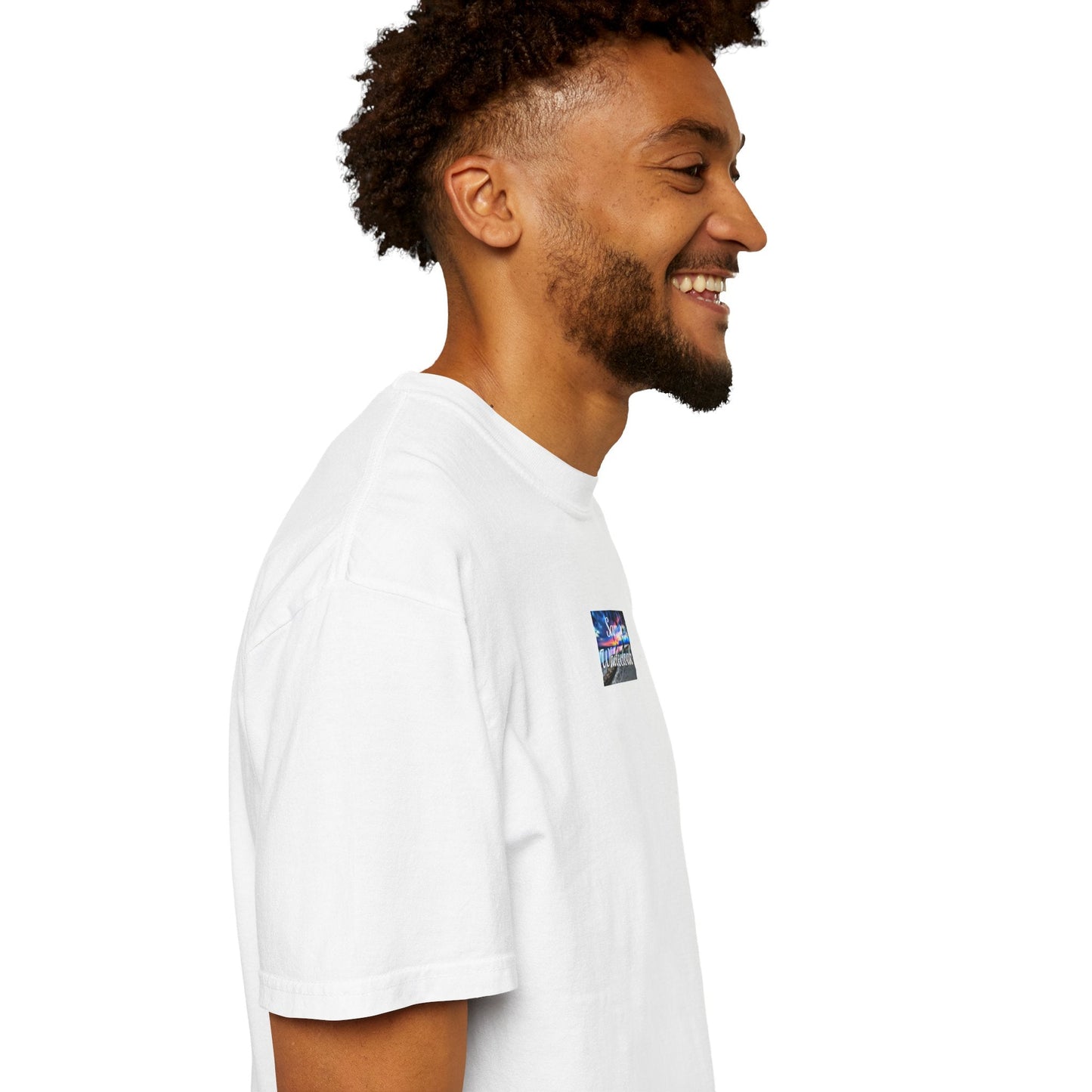 Neon Wave Text T-Shirt - Mantle x Whitecloak