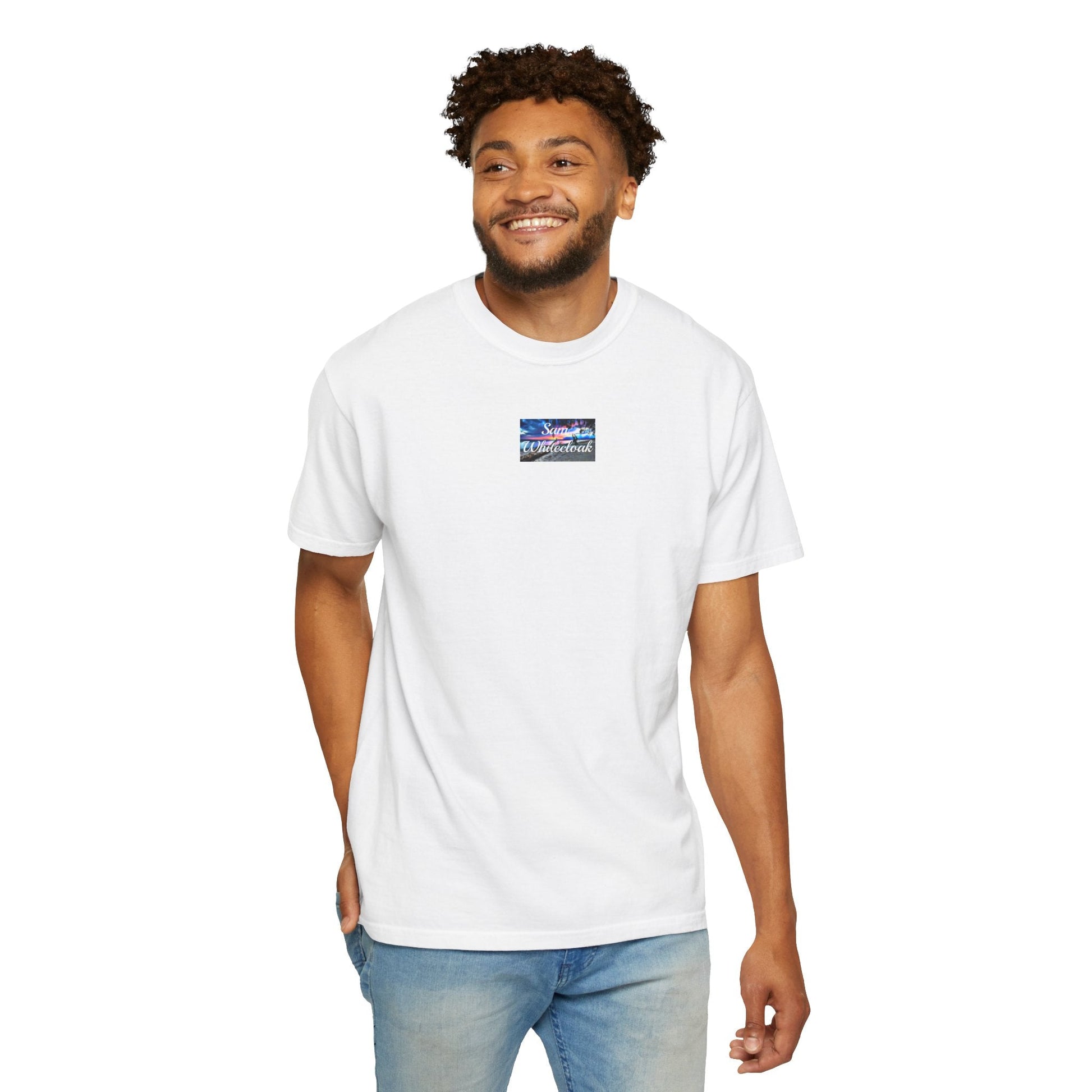 Neon Wave Text T-Shirt - Mantle x Whitecloak