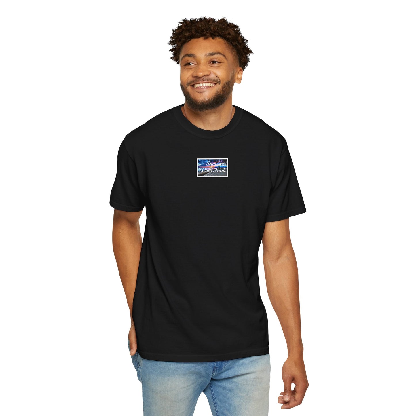 Neon Wave Text T-Shirt - Mantle x Whitecloak