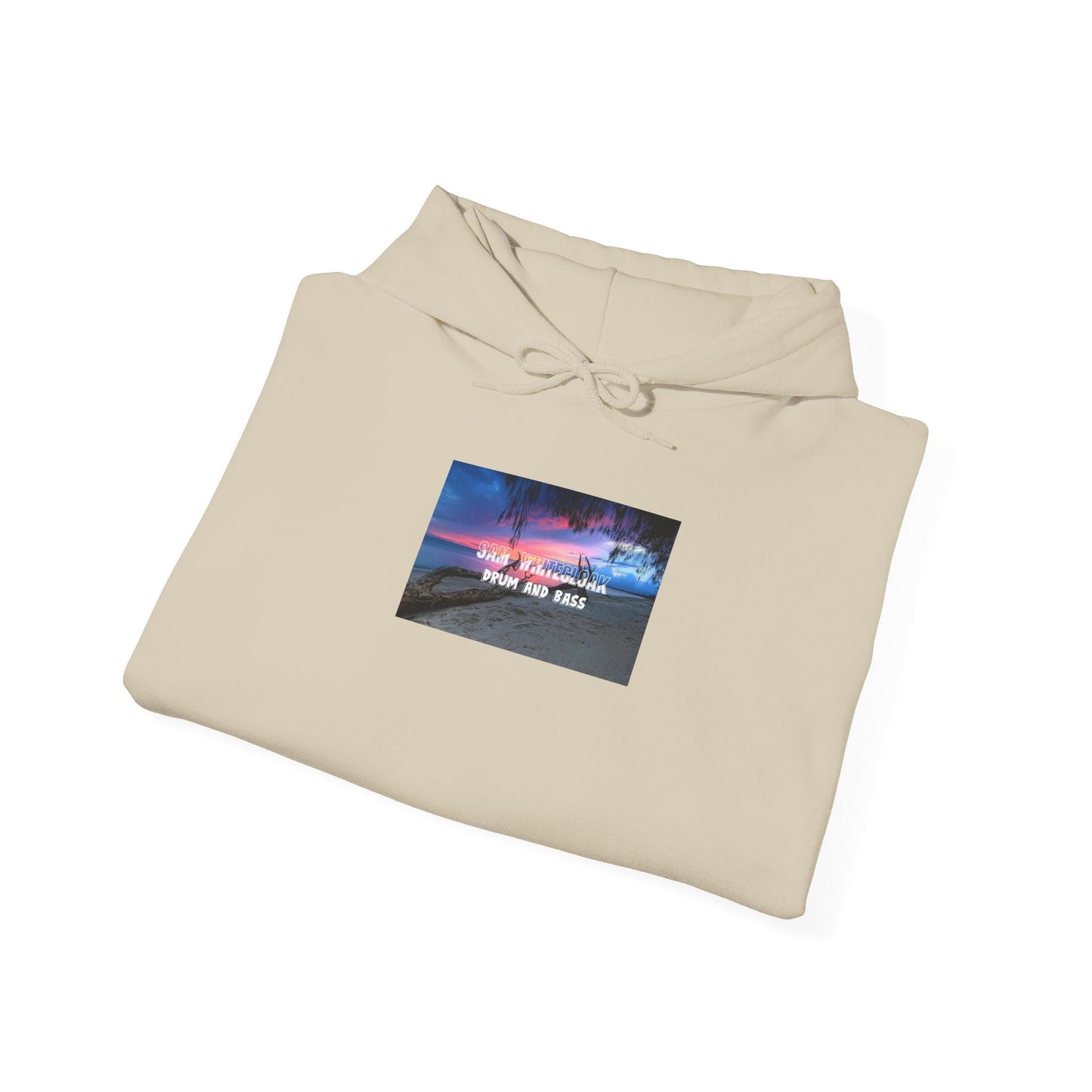 Sunset Roadscape Hoodie — Drum and Bass Neon Sky Graphic - Mantleshop
