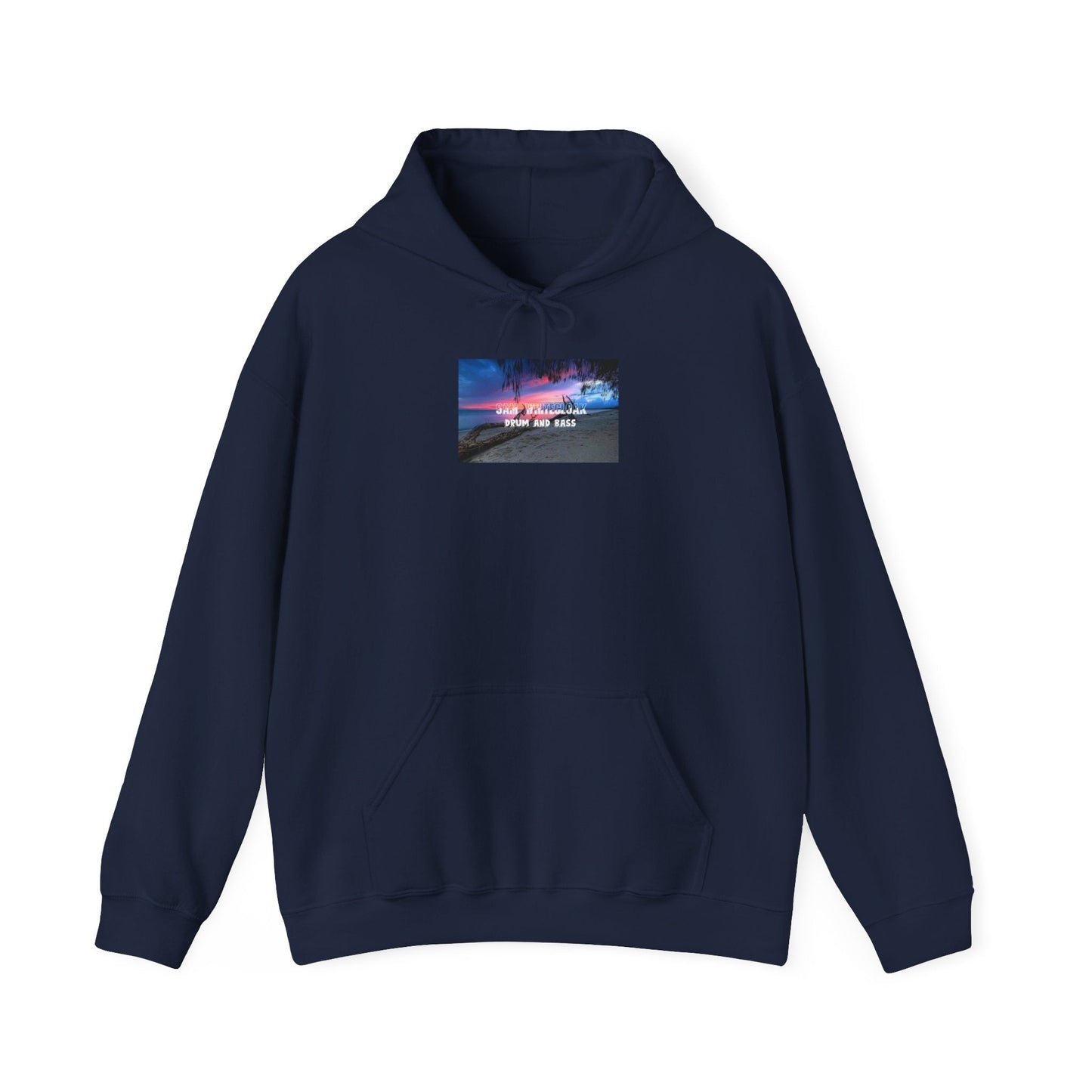 Sunset Roadscape Hoodie — Drum and Bass Neon Sky Graphic - Mantleshop