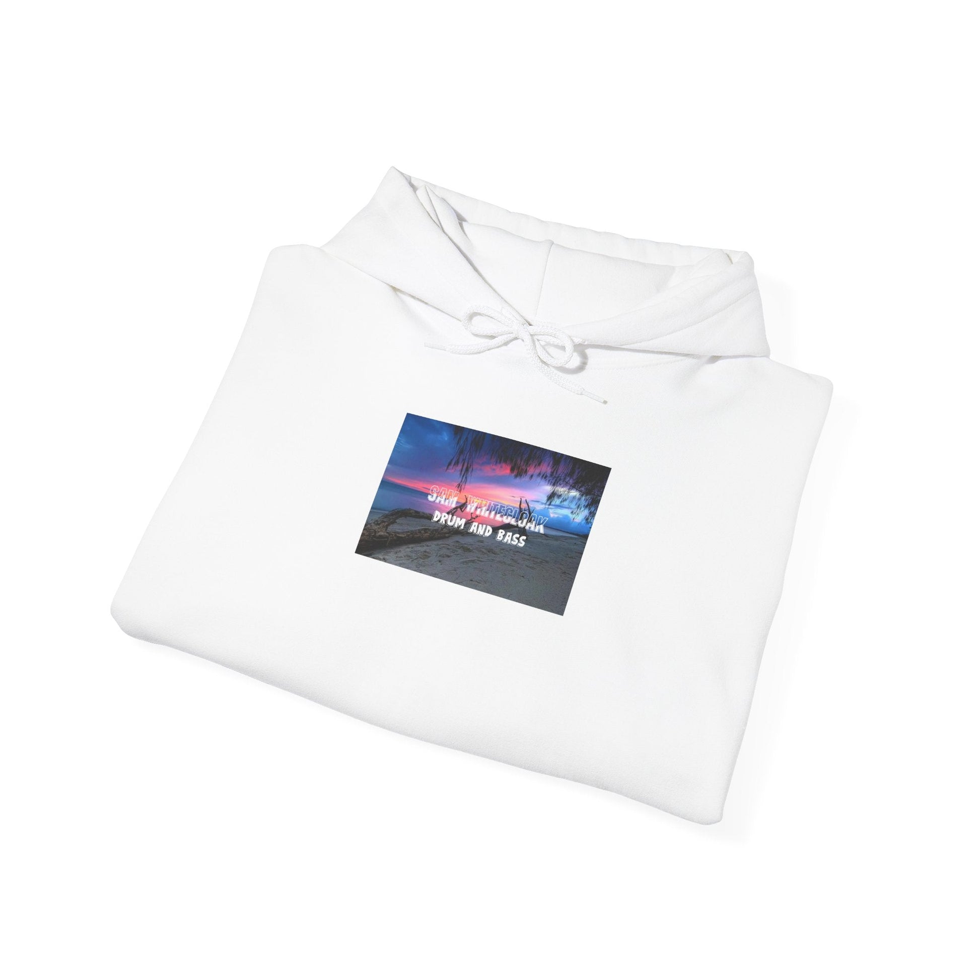 Sunset Roadscape Hoodie — Drum and Bass Neon Sky Graphic - Mantleshop