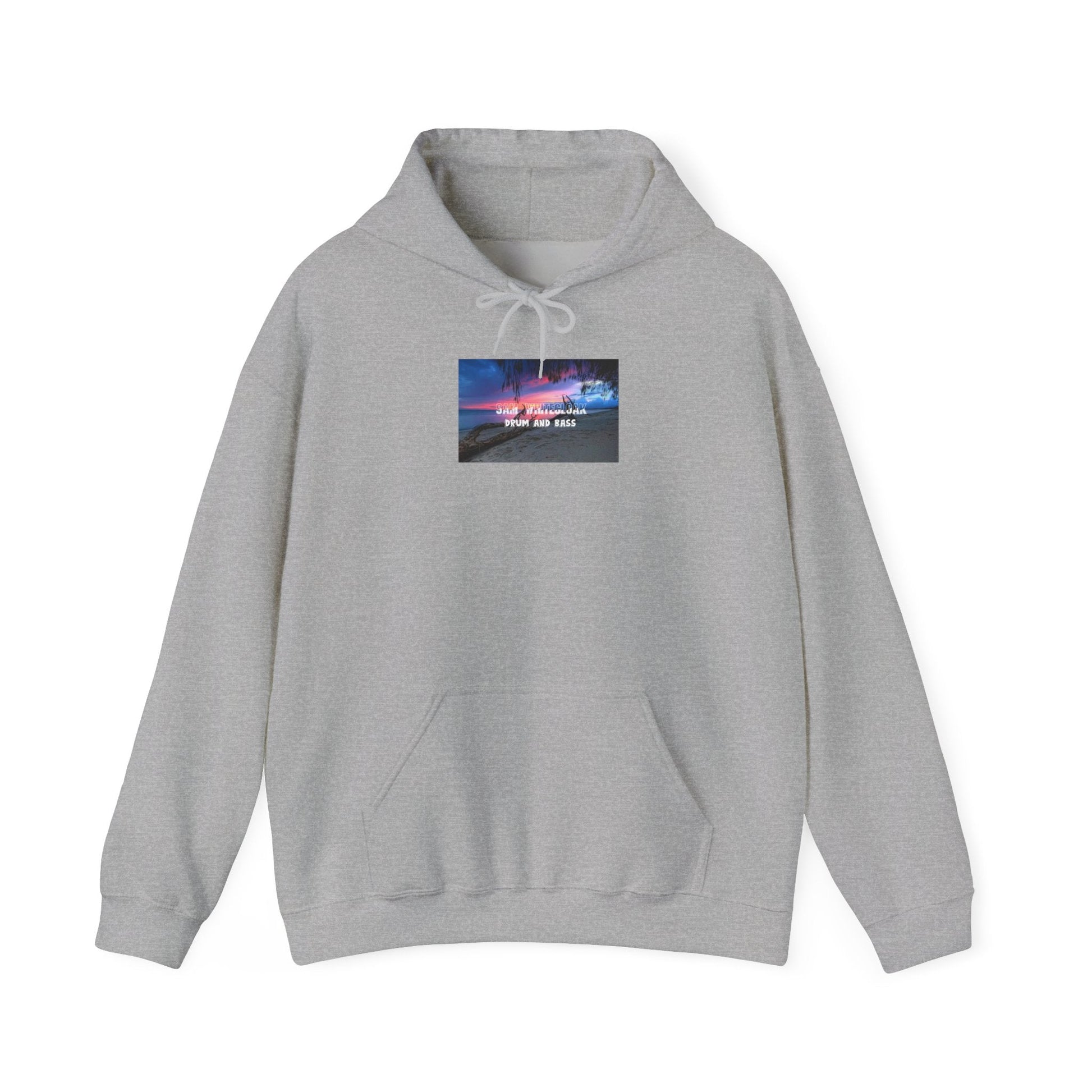 Sunset Roadscape Hoodie — Drum and Bass Neon Sky Graphic - Mantleshop