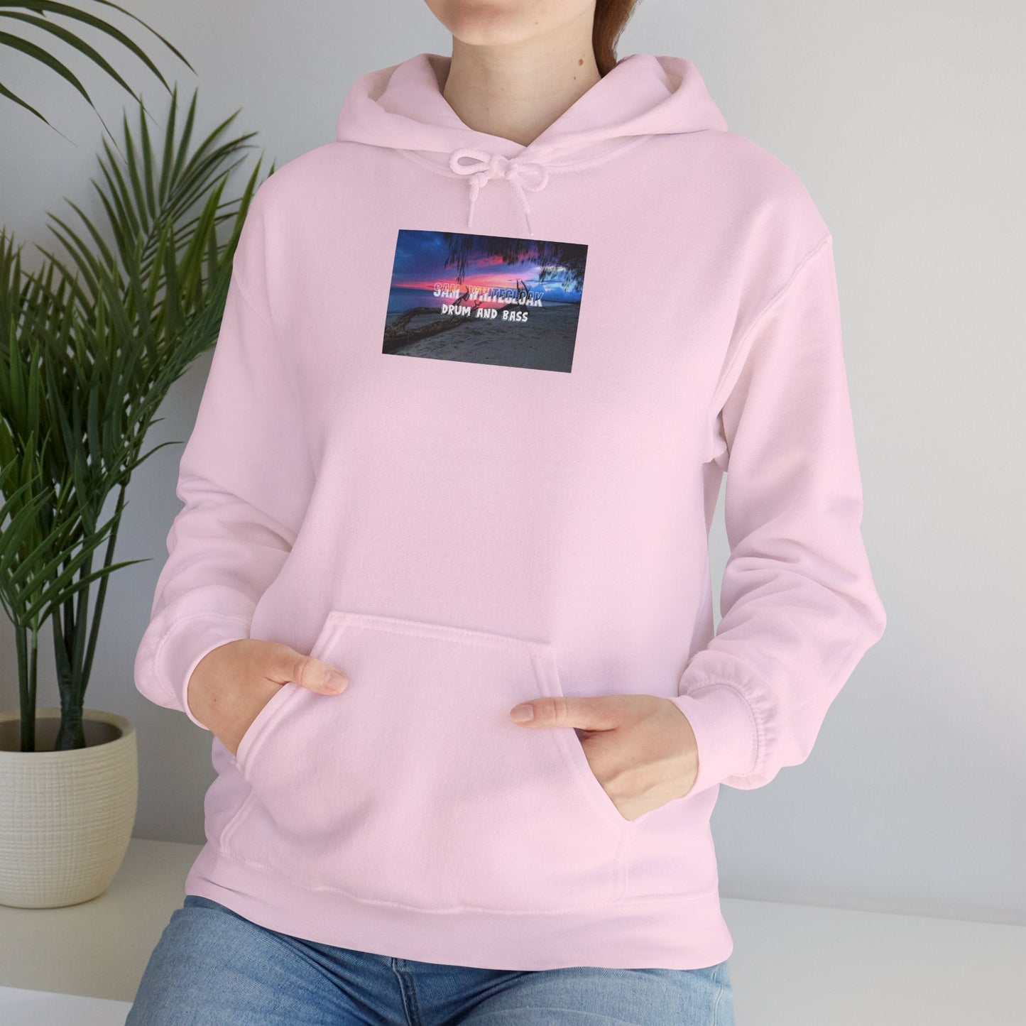 Sunset Roadscape Hoodie — Drum and Bass Neon Sky Graphic - Mantleshop