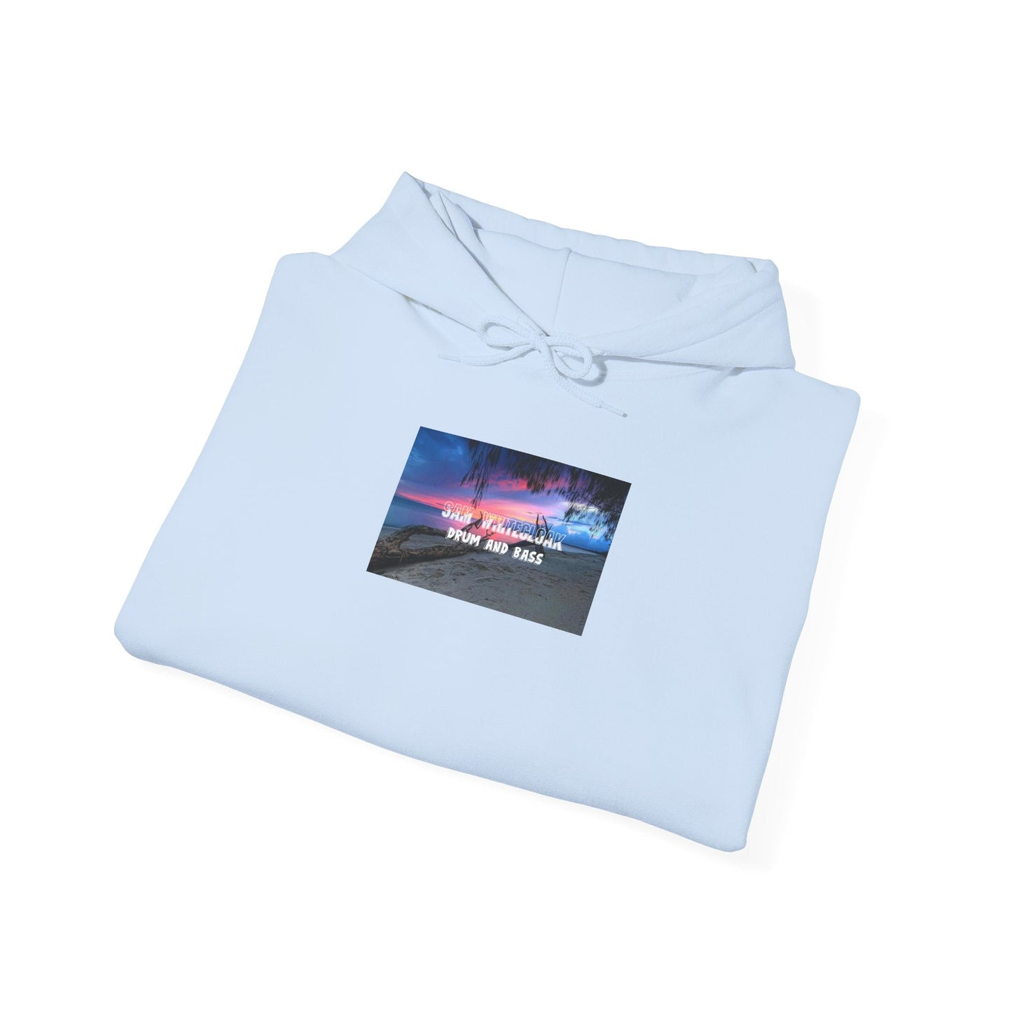 Sunset Roadscape Hoodie — Drum and Bass Neon Sky Graphic - Mantleshop