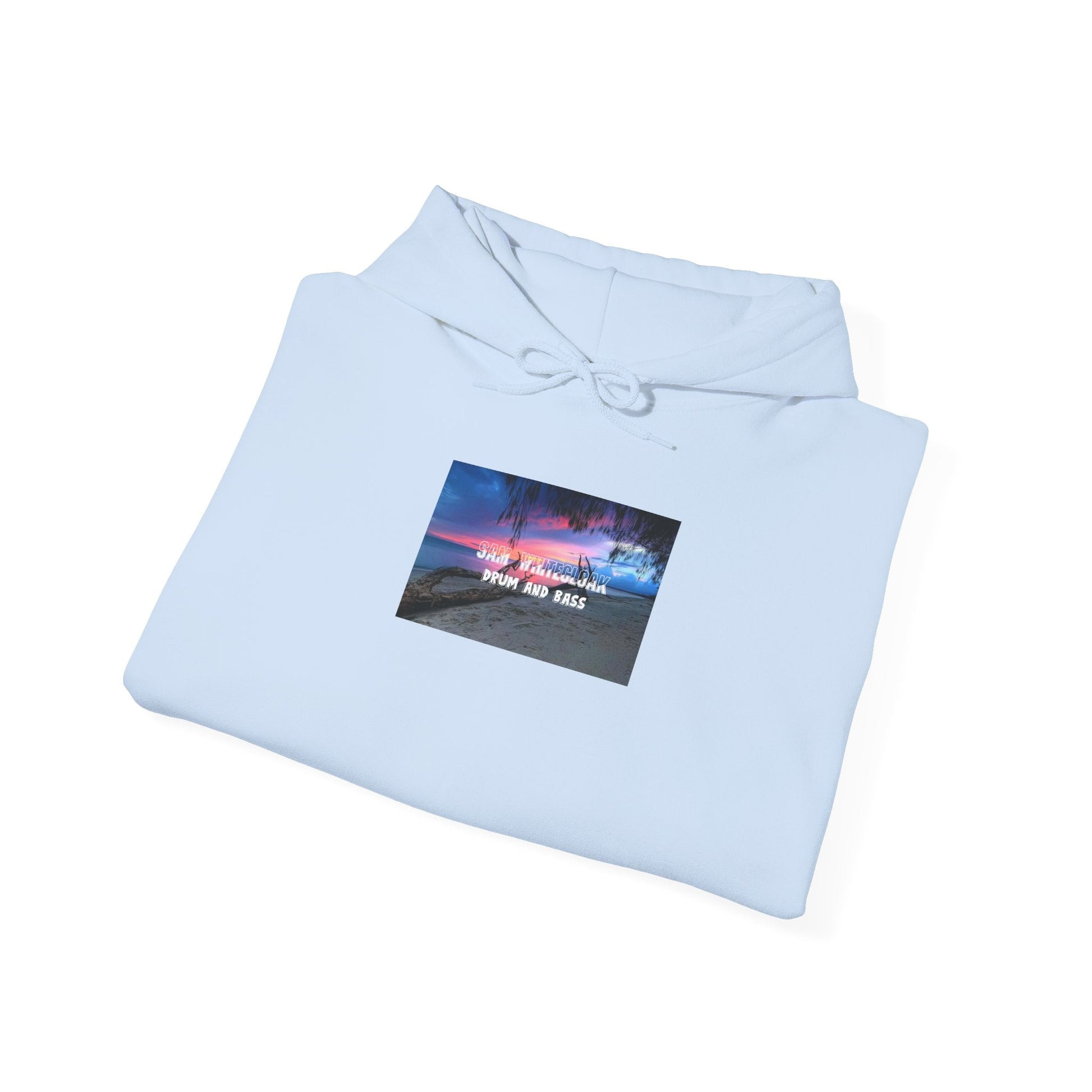 Sunset Roadscape Hoodie — Drum and Bass Neon Sky Graphic - Mantleshop