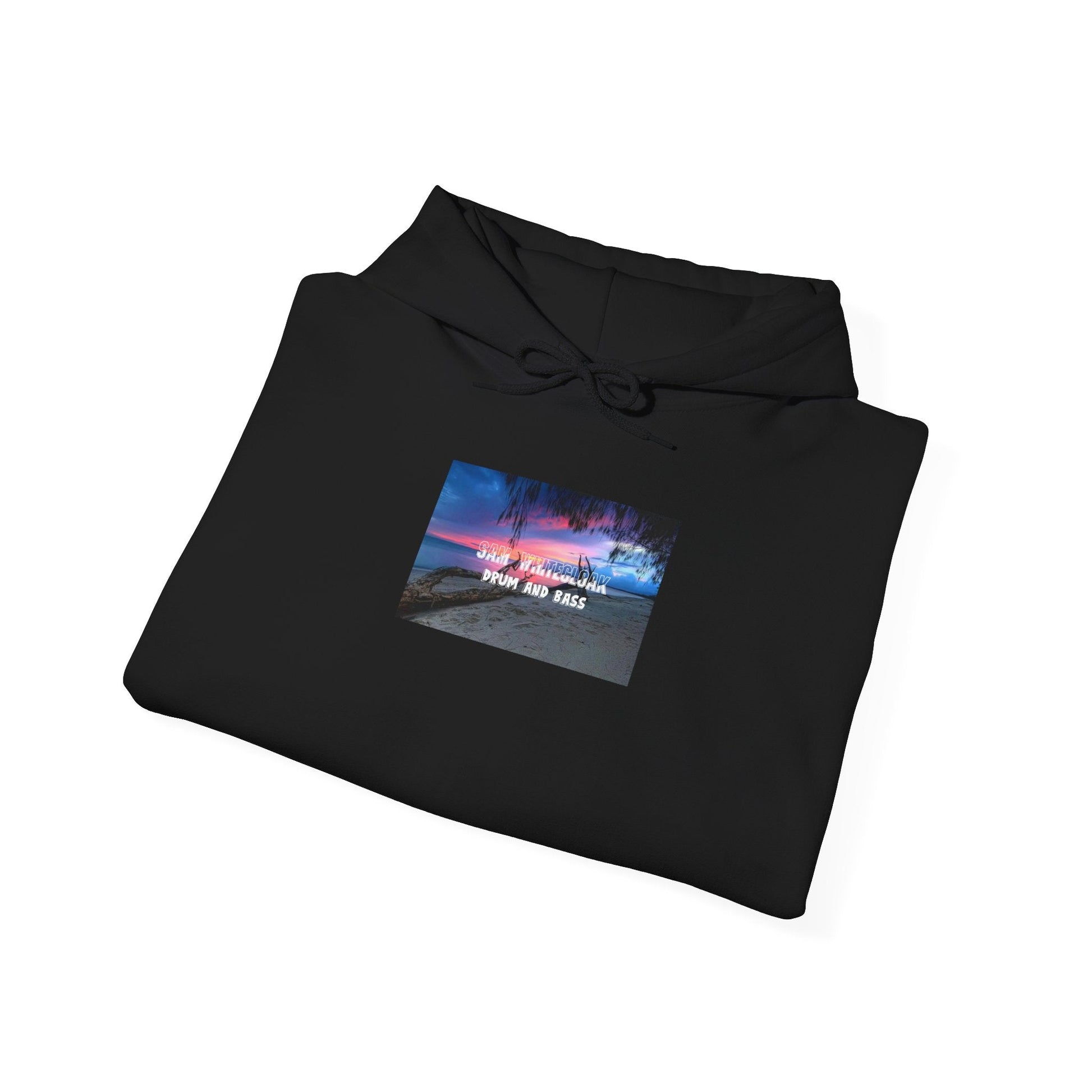Sunset Roadscape Hoodie — Drum and Bass Neon Sky Graphic - Mantleshop