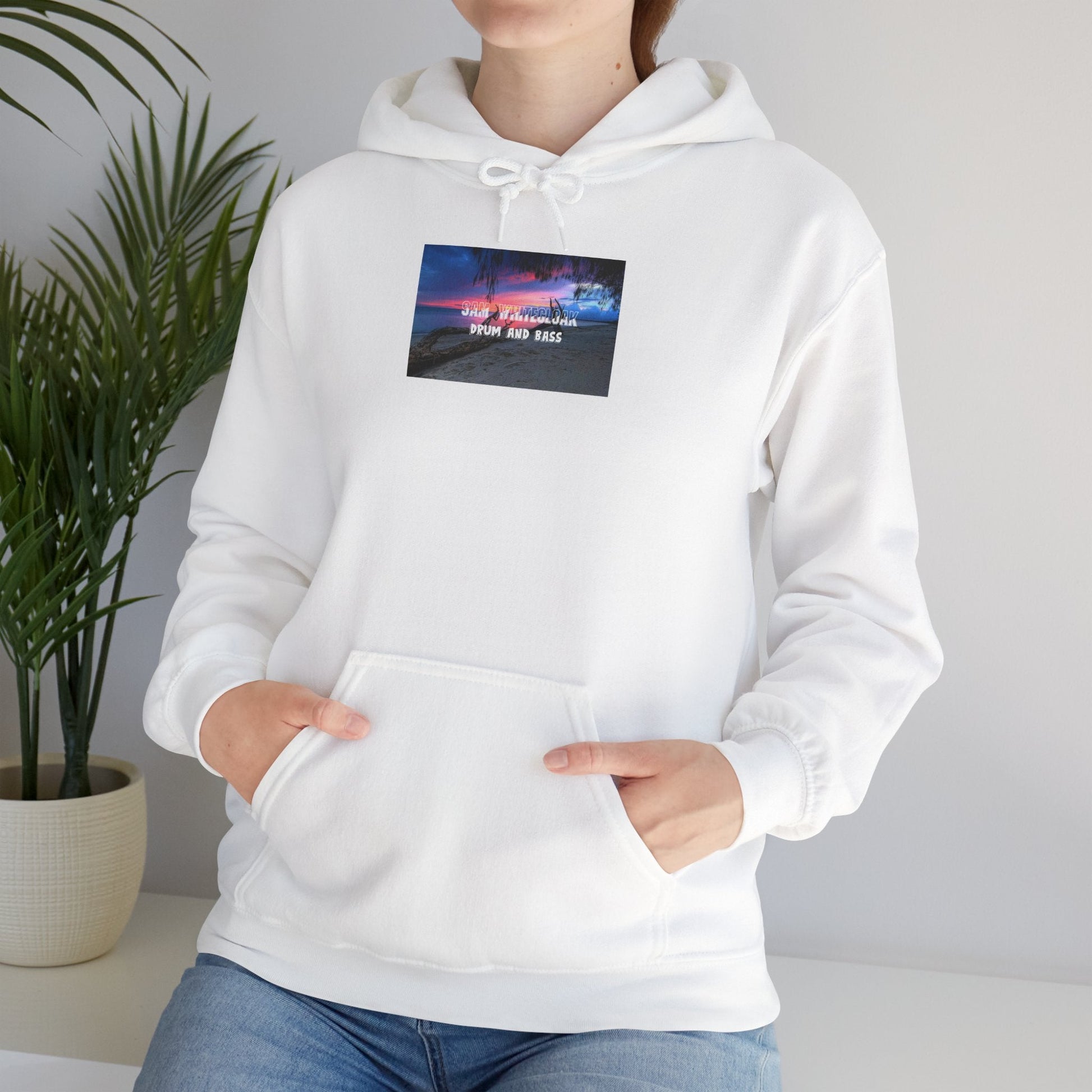 Sunset Roadscape Hoodie — Drum and Bass Neon Sky Graphic - Mantleshop