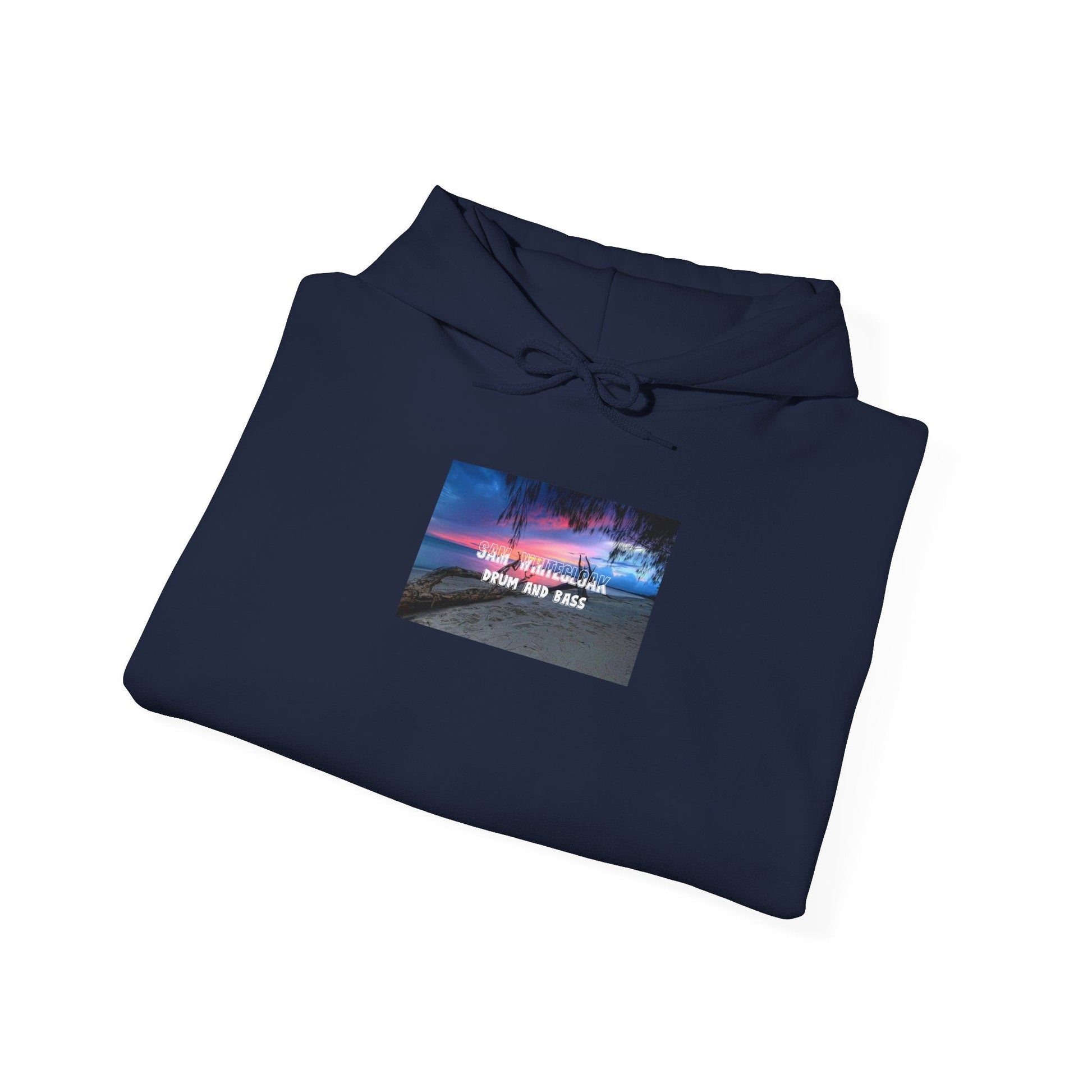 Sunset Roadscape Hoodie — Drum and Bass Neon Sky Graphic - Mantleshop