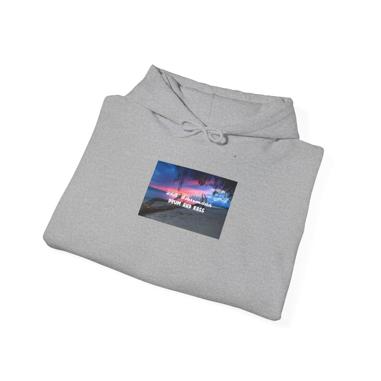 Sunset Roadscape Hoodie — Drum and Bass Neon Sky Graphic - Mantleshop