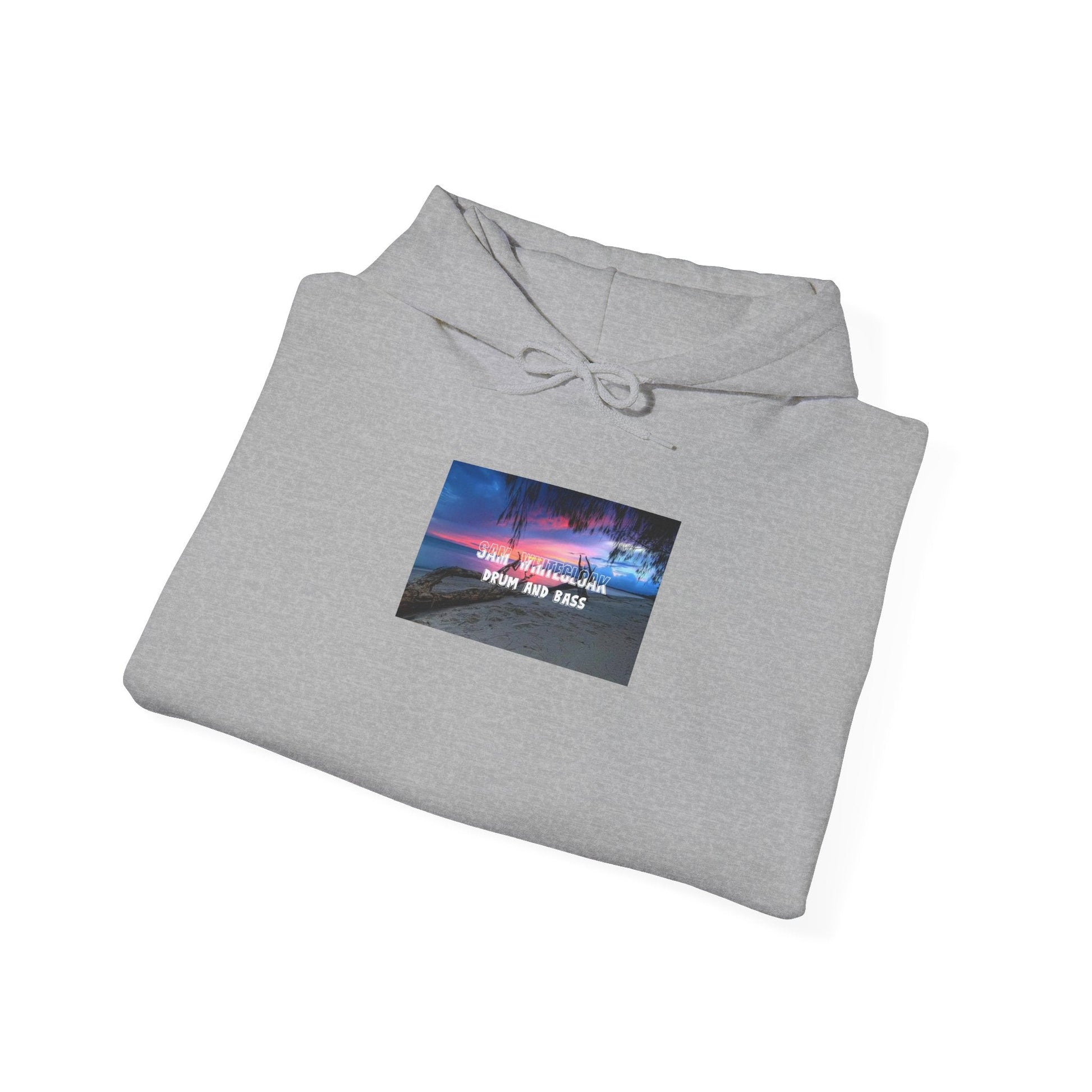 Sunset Roadscape Hoodie — Drum and Bass Neon Sky Graphic - Mantleshop