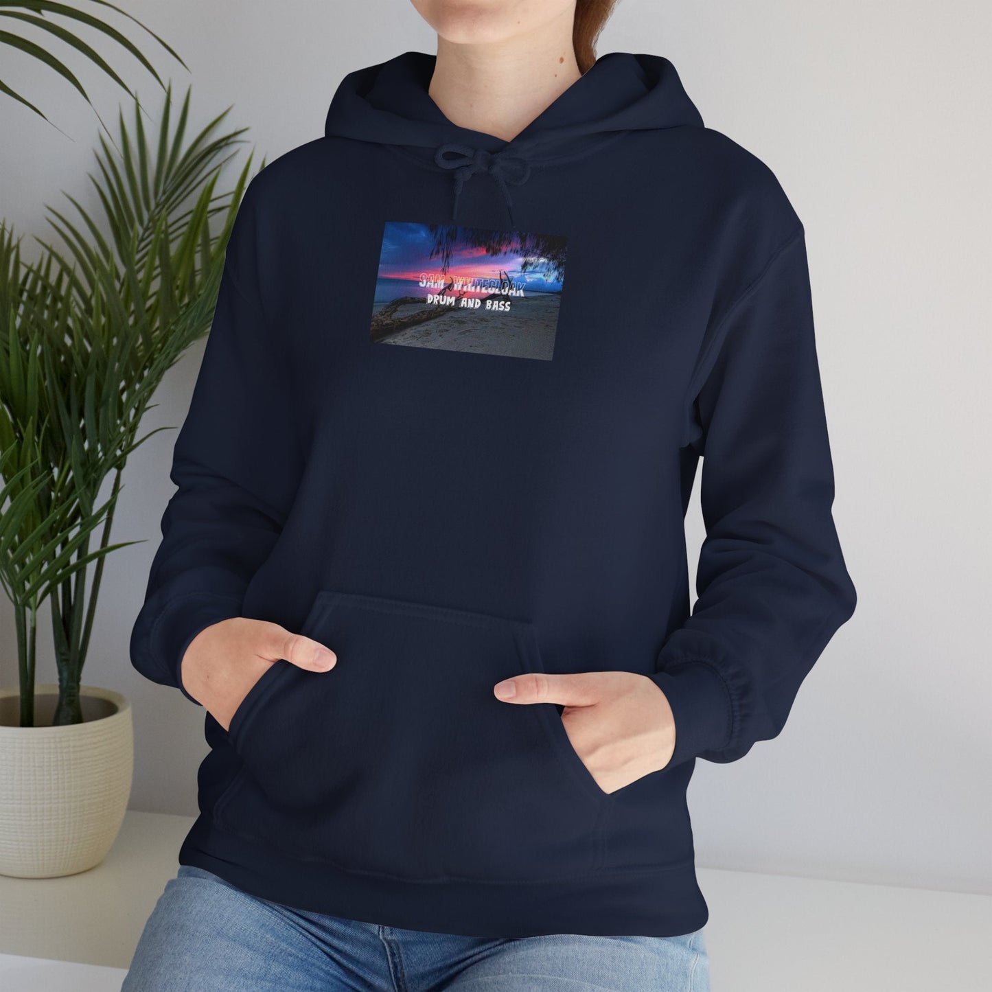 Sunset Roadscape Hoodie — Drum and Bass Neon Sky Graphic - Mantleshop